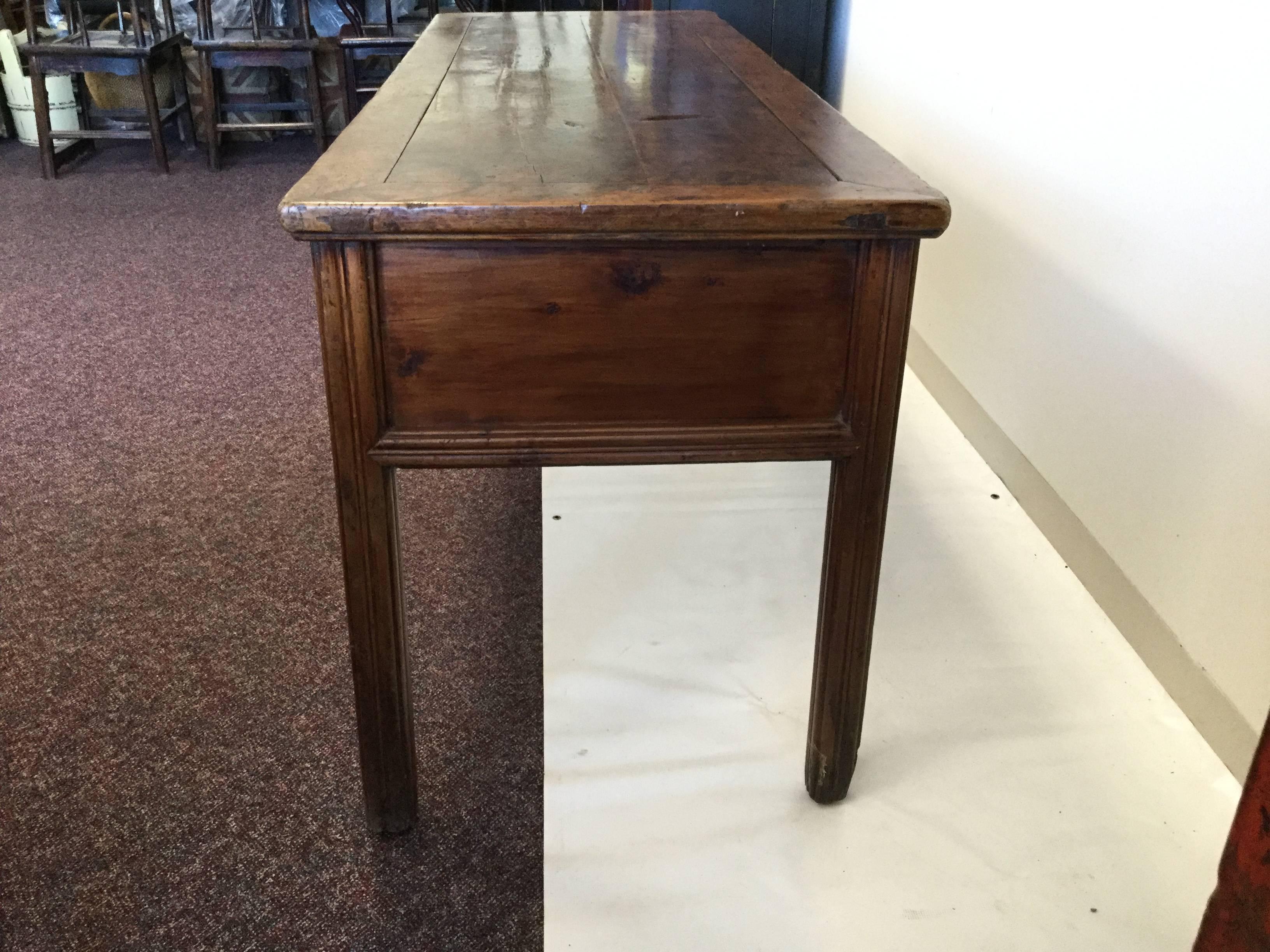 Elm 20th Century Chinese Executive Desk For Sale