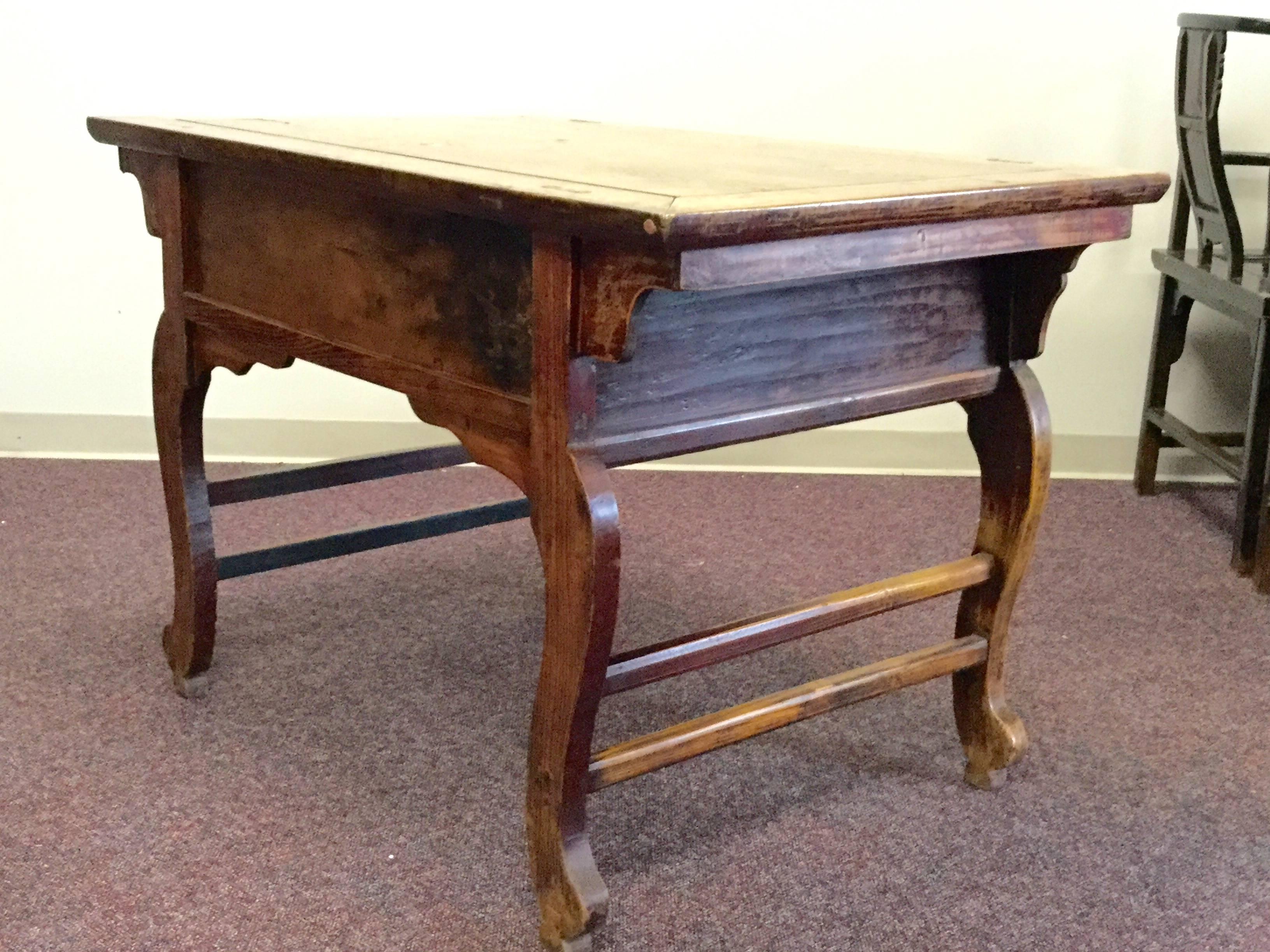 19th Century Chinese Altar Table in Elmwood In Good Condition For Sale In Santa Fe, NM