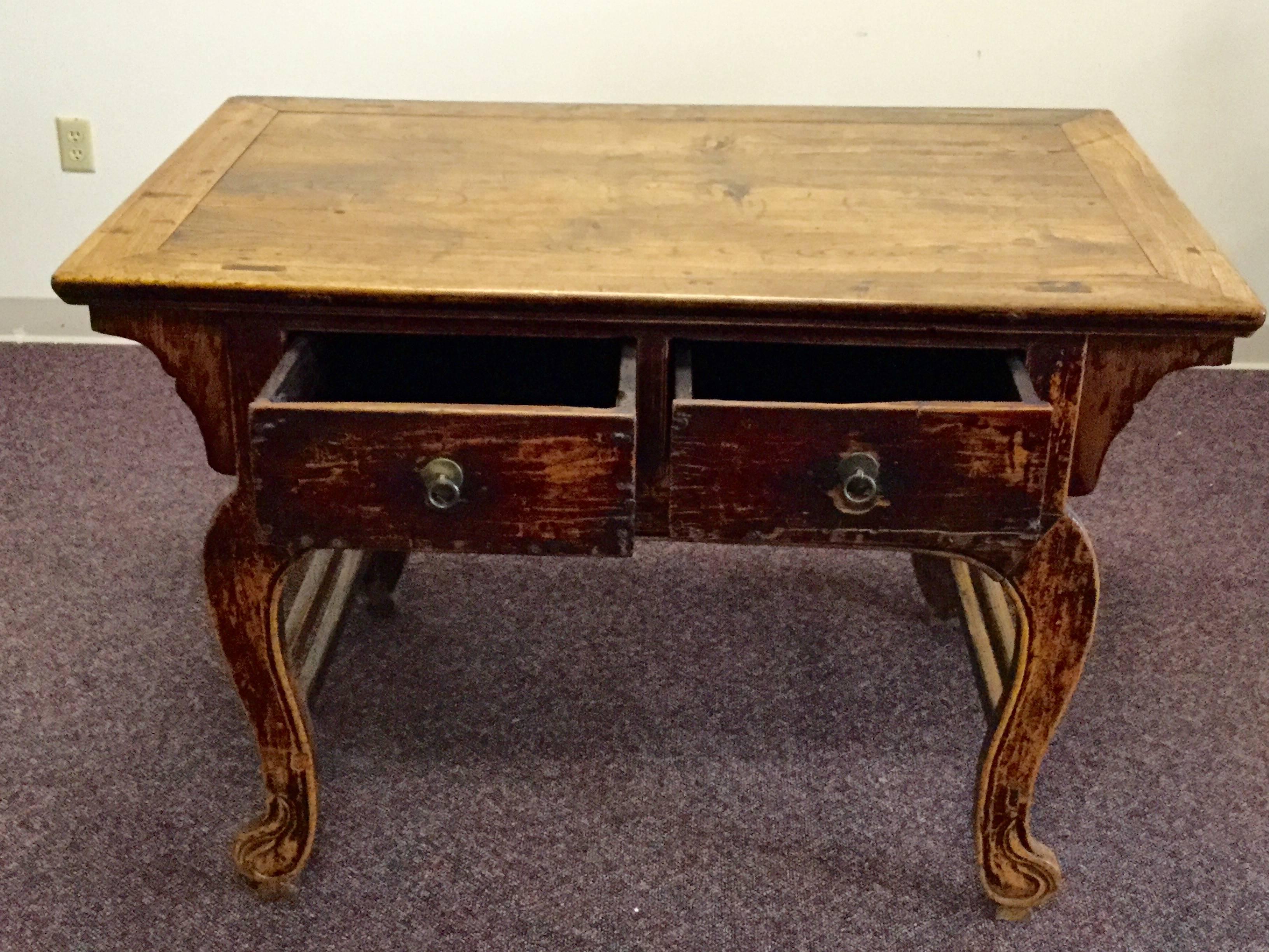 19th Century Chinese Altar Table in Elmwood For Sale 1