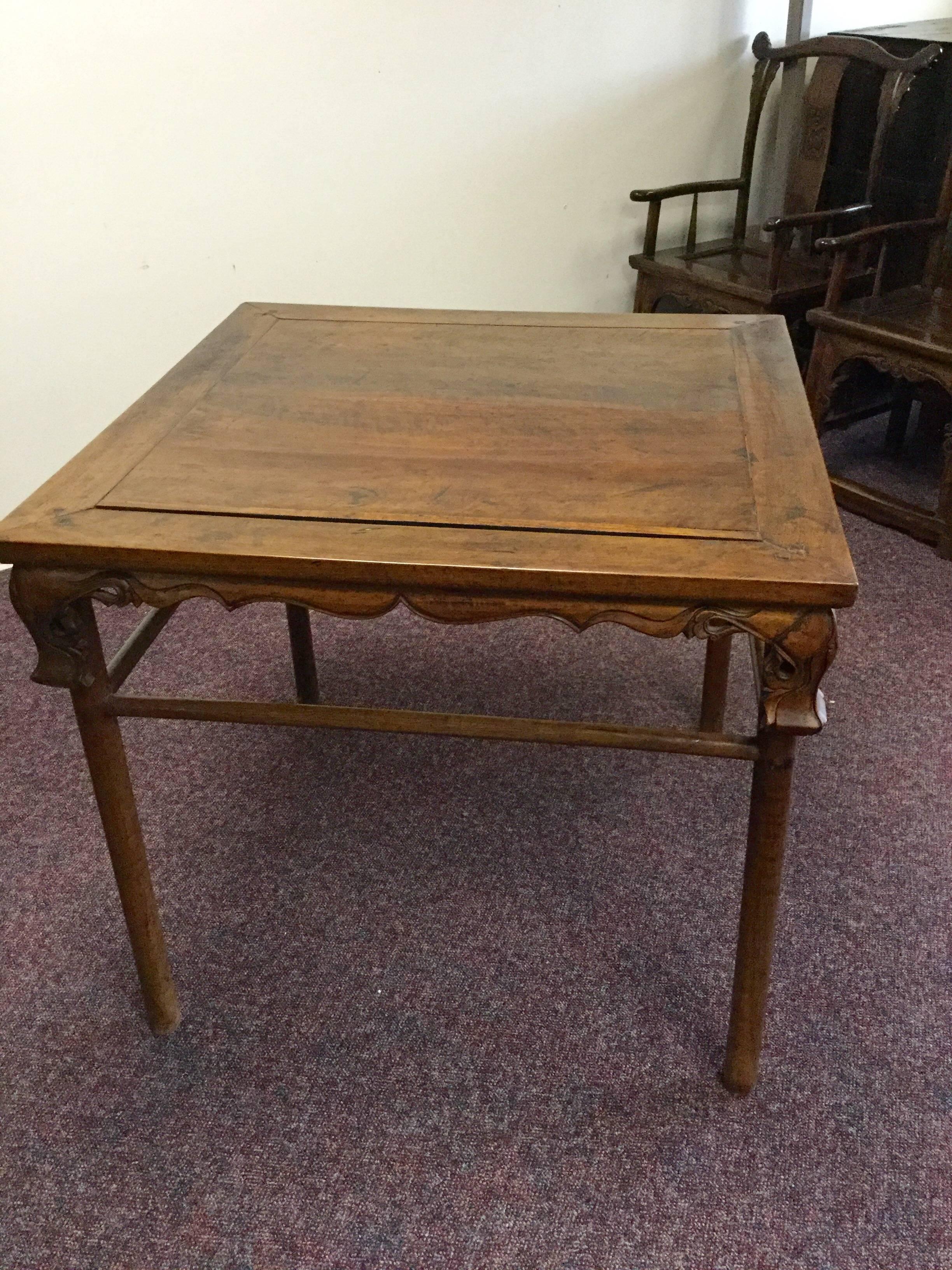 Hand-Carved Early 19th Century Chinese Walnut Table
