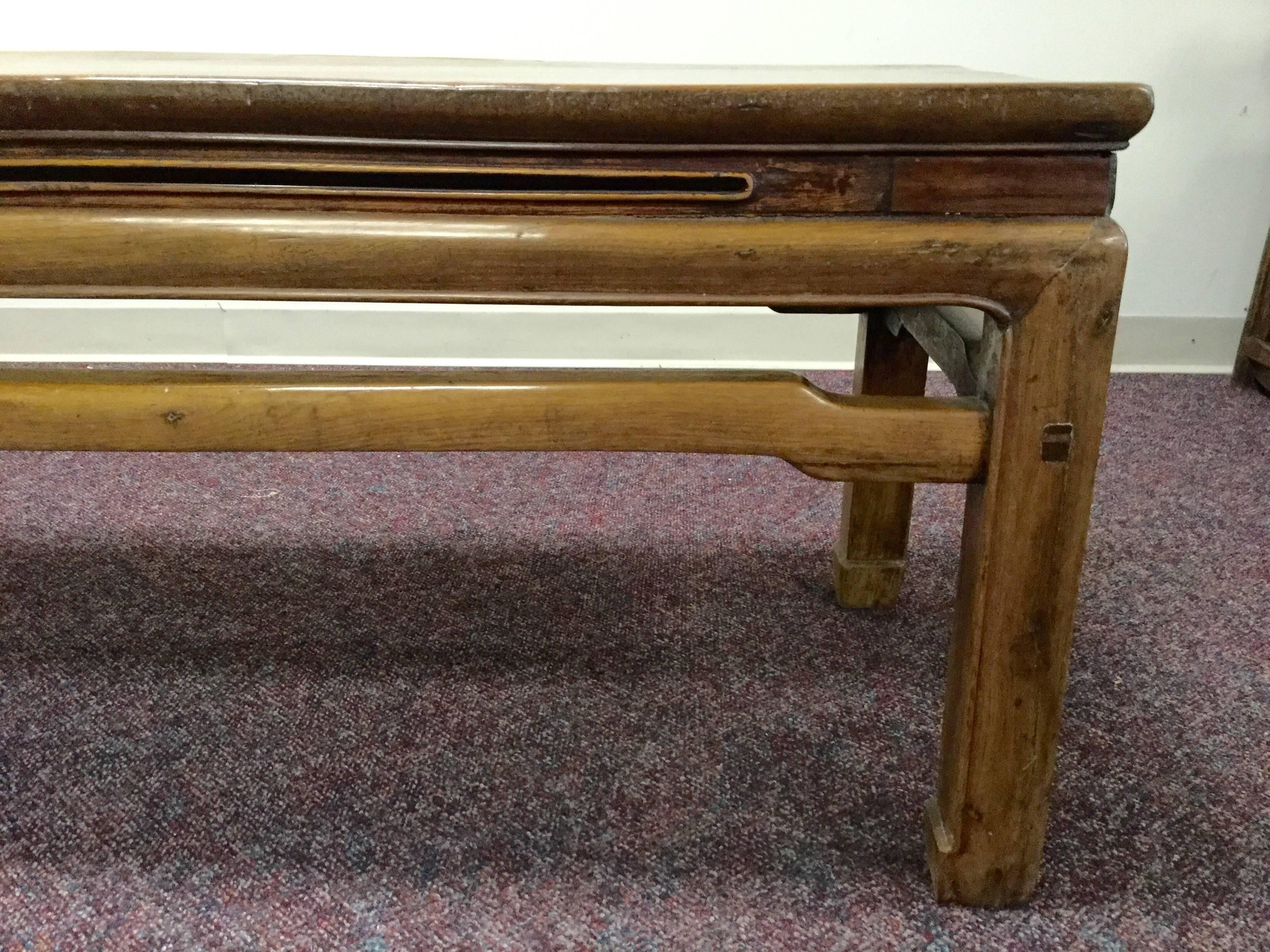 Hand-Crafted Elegant 19th Century Chinese Bench in the Ming Style