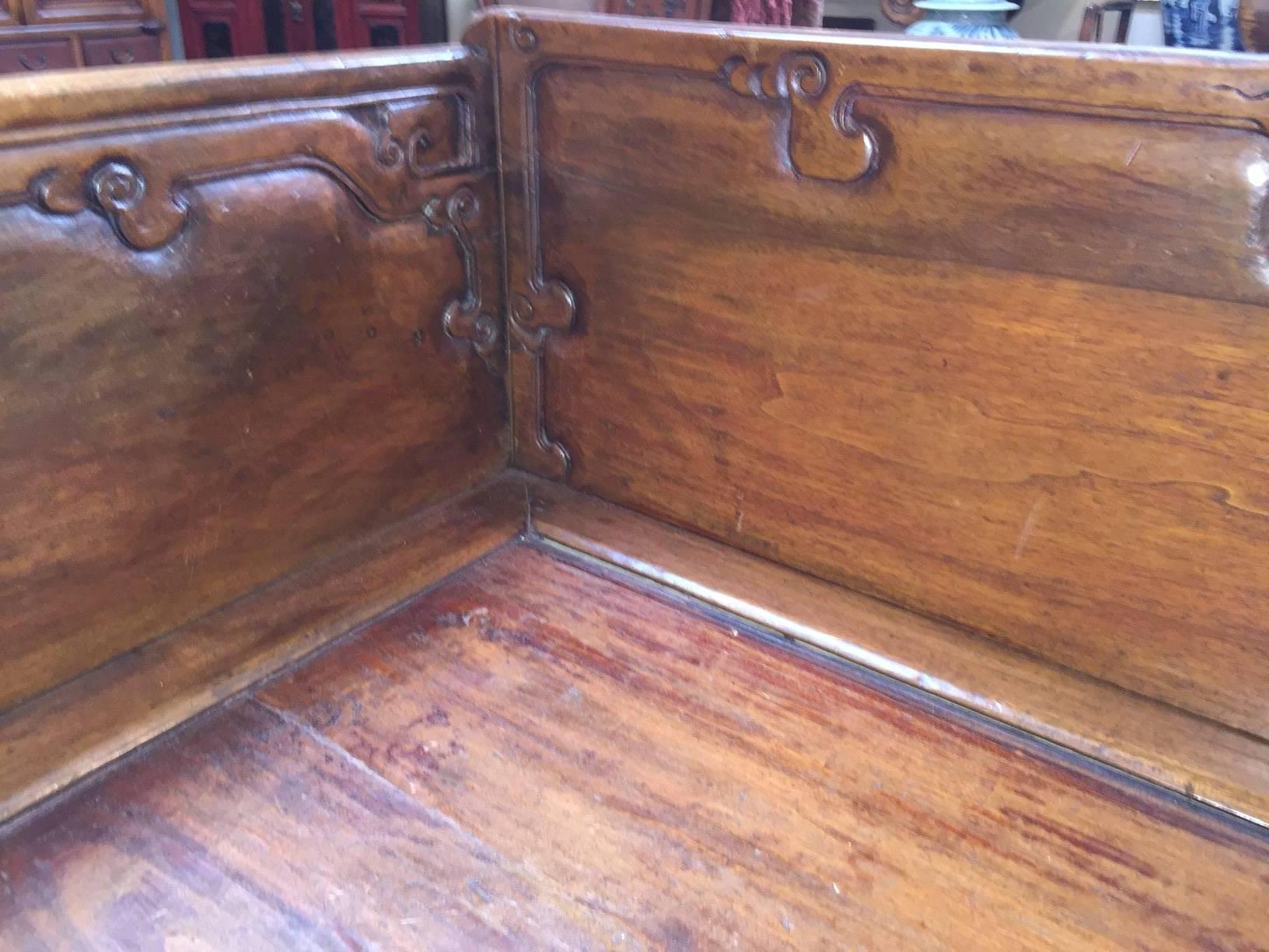 19th Century Ming Style Walnut Bed 3