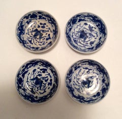 Qing Dynasty Porcelain Condiment Dishes, Set of Four