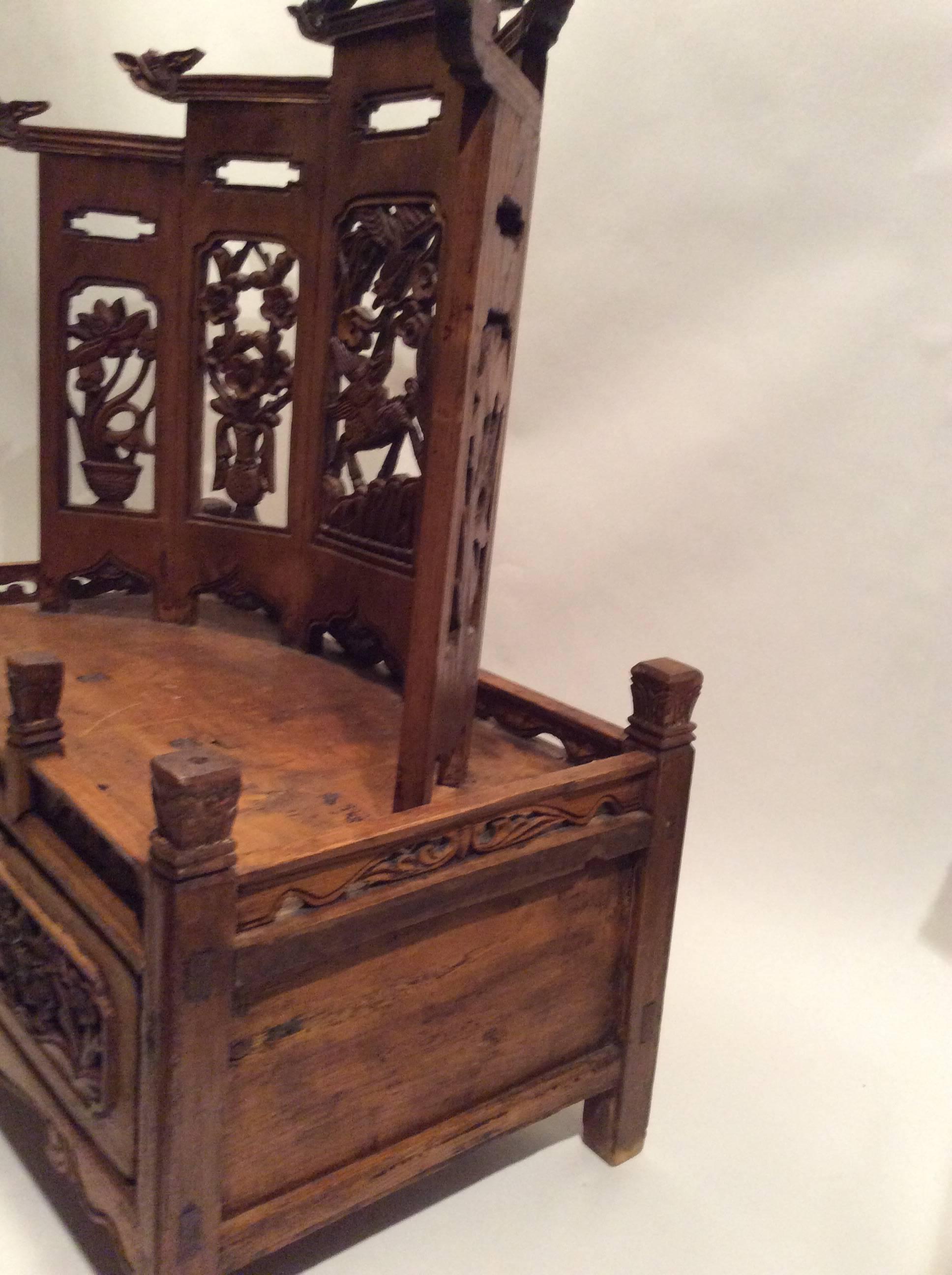 Chinese Carved Alter Table with Drawers 1