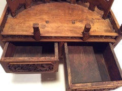 Chinese Carved Alter Table with Drawers