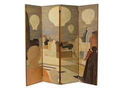 Salvatore Fiume Surrealist Folding Screen, 1954