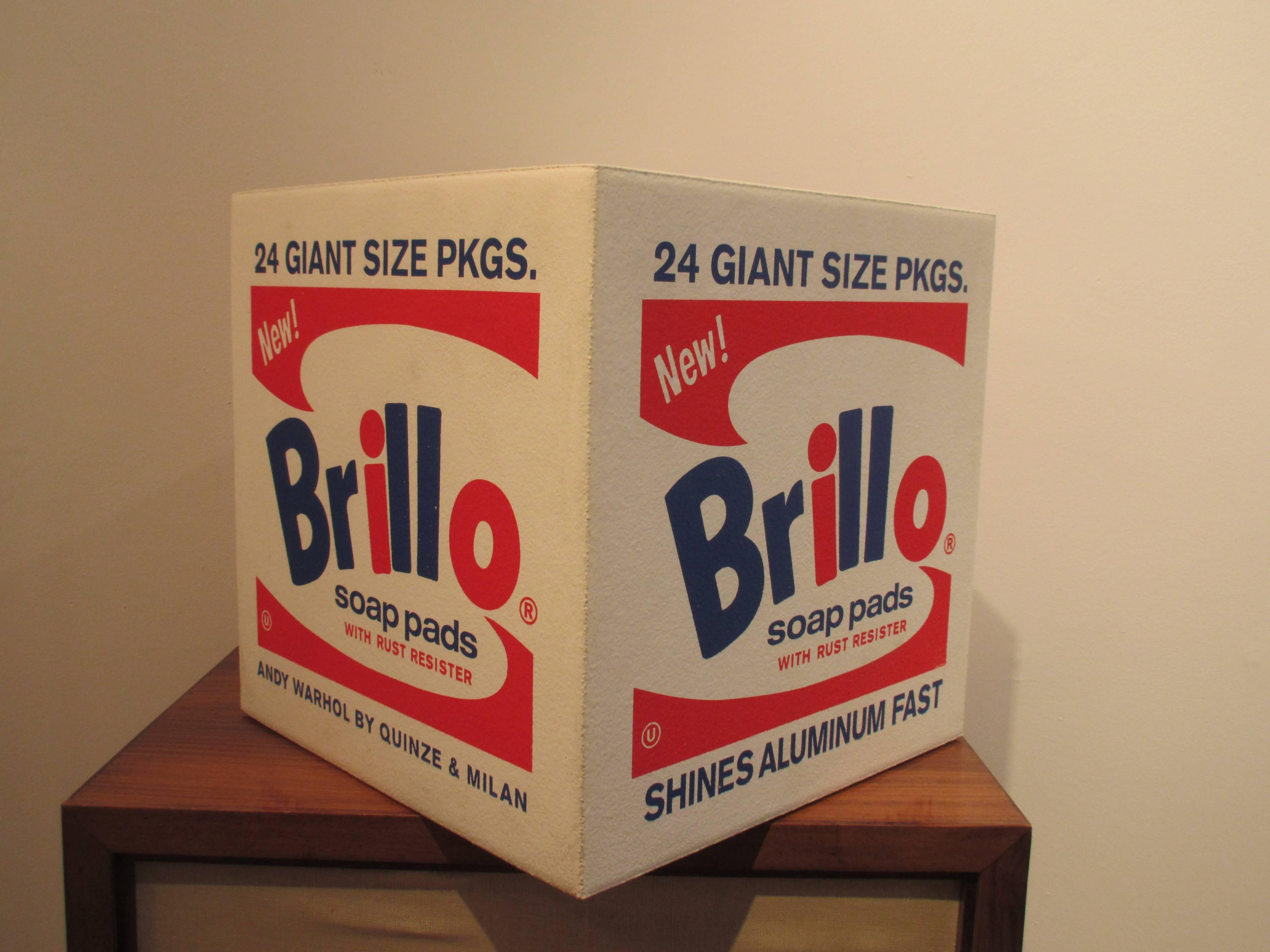 Celebrating the design legacy of Andy Warhol 26 years after his death, Quinze & Milan has joined the Andy Warhol foundation to create the Brillo box pouf.

Made of supportive QM foam, this functional replica of Warhol’s pop sculpture is a