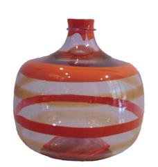 Murano Vase Transparent and Orange