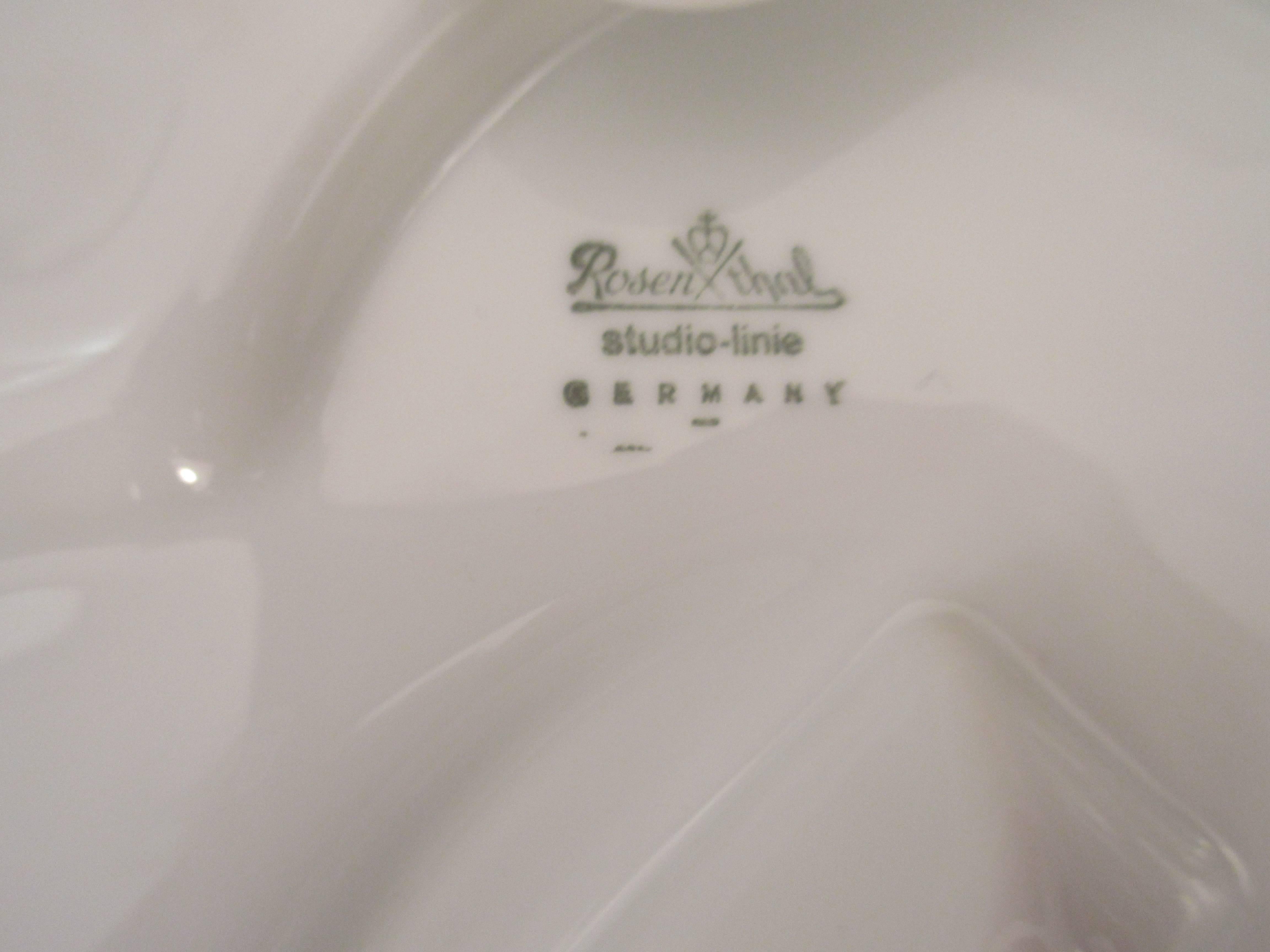 Porcelain Plate by Natale Sapone for Rosenthal, 1972, Numbered In Good Condition For Sale In Brussels, BE