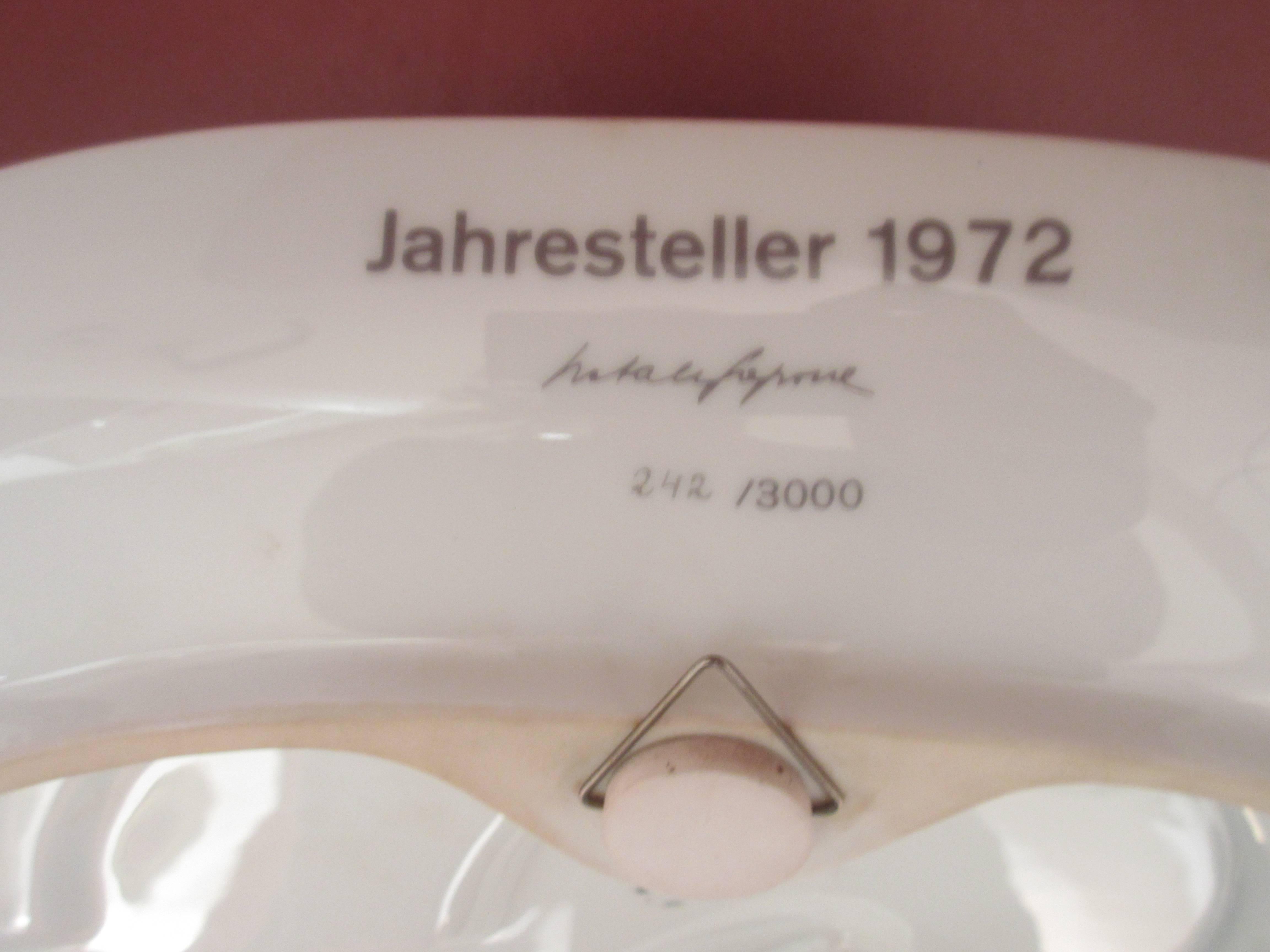 German Porcelain Plate by Natale Sapone for Rosenthal, 1972, Numbered For Sale