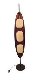 Rare Palisander "Surf" Floor Lamp by Goffredo Reggiani, Italy