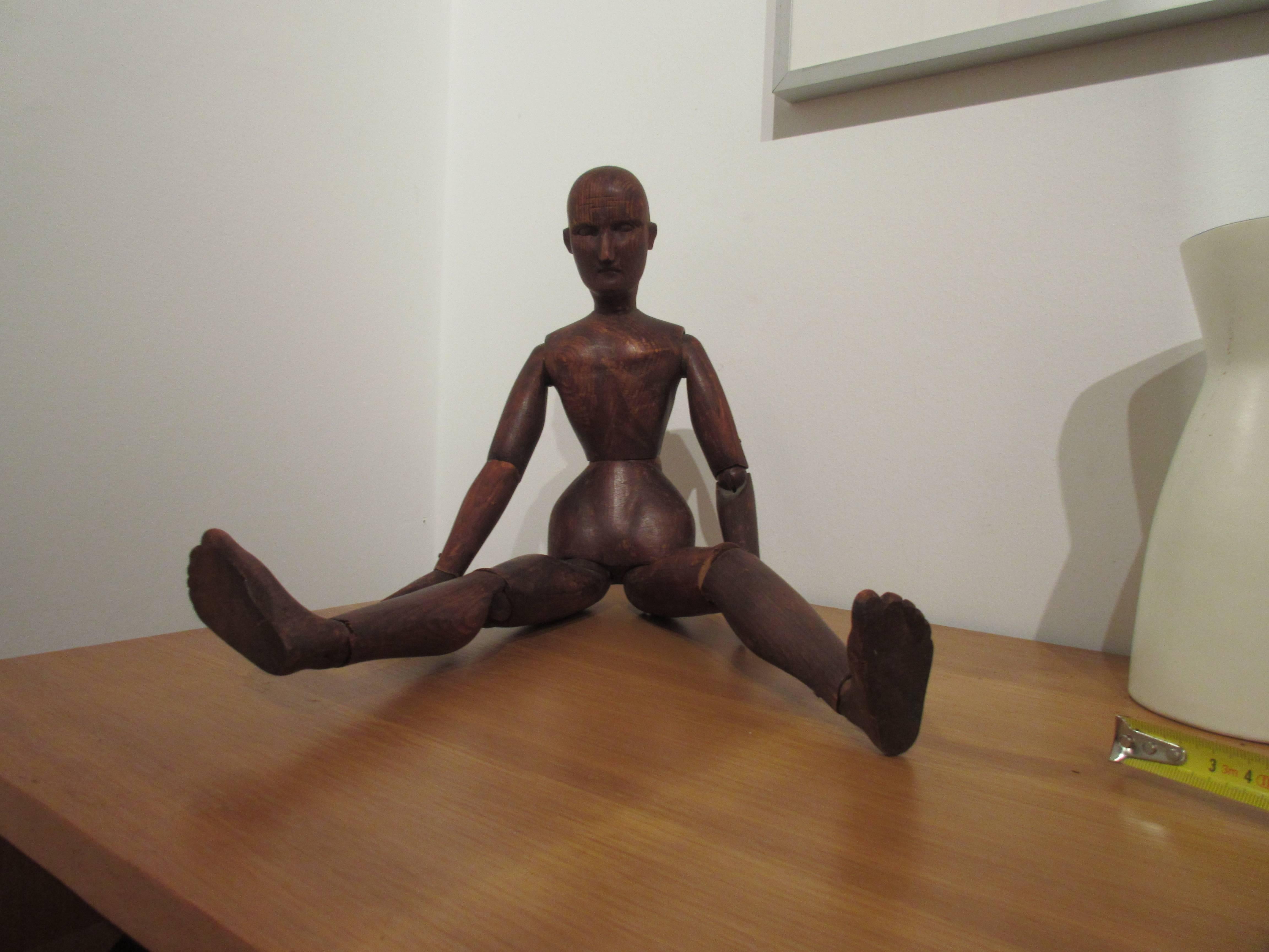 19th Century Articulated Artist Wooden Mannequin In Good Condition In Brussels, BE