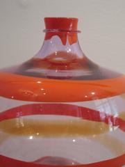 Murano Vase Transparent and Orange