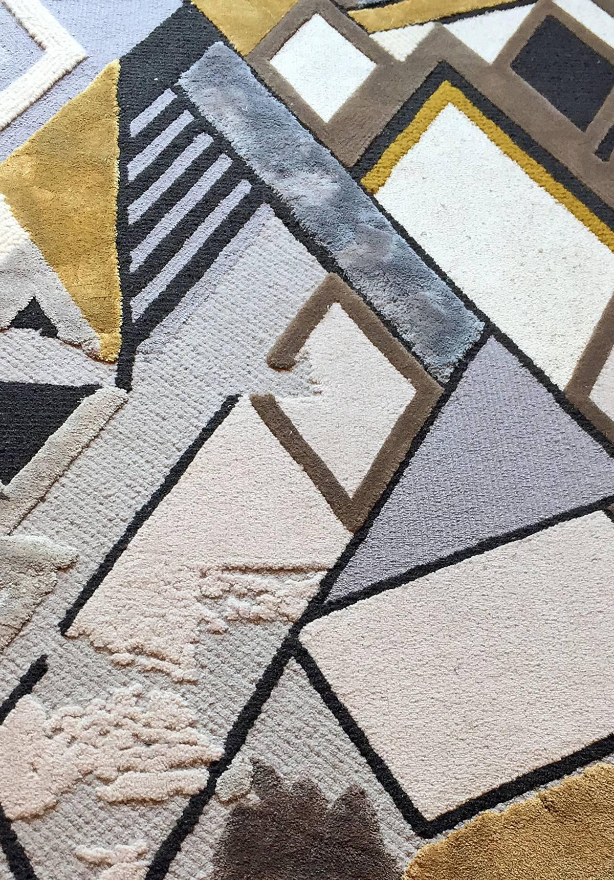Geometric Rug by Birgit Israel, Limited Edition In Excellent Condition For Sale In London, GB