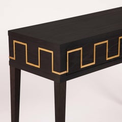 Felix Console Table with Brass Trim Detail