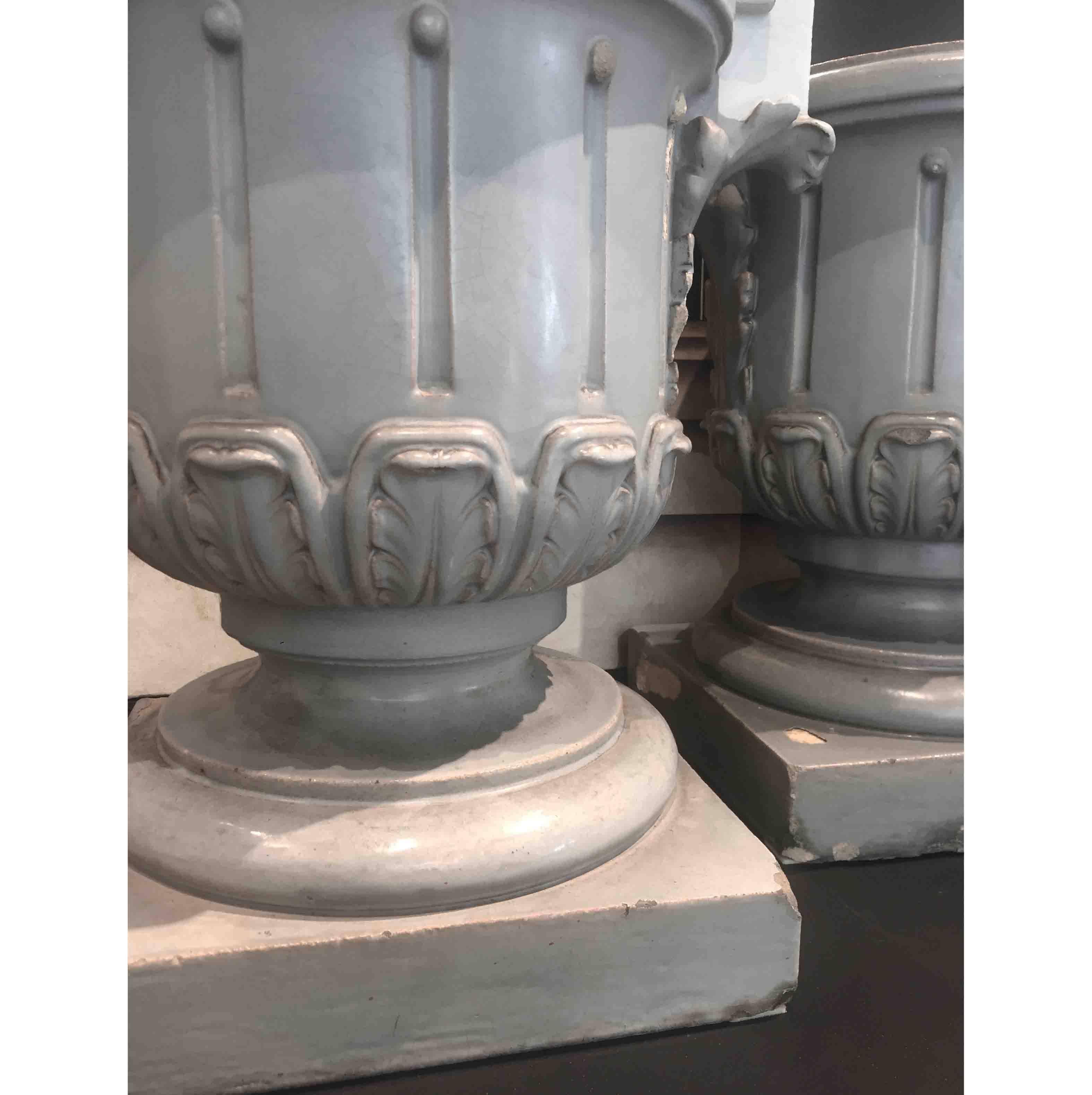 Pair of Neoclassical Planter Pots In Fair Condition In London, GB
