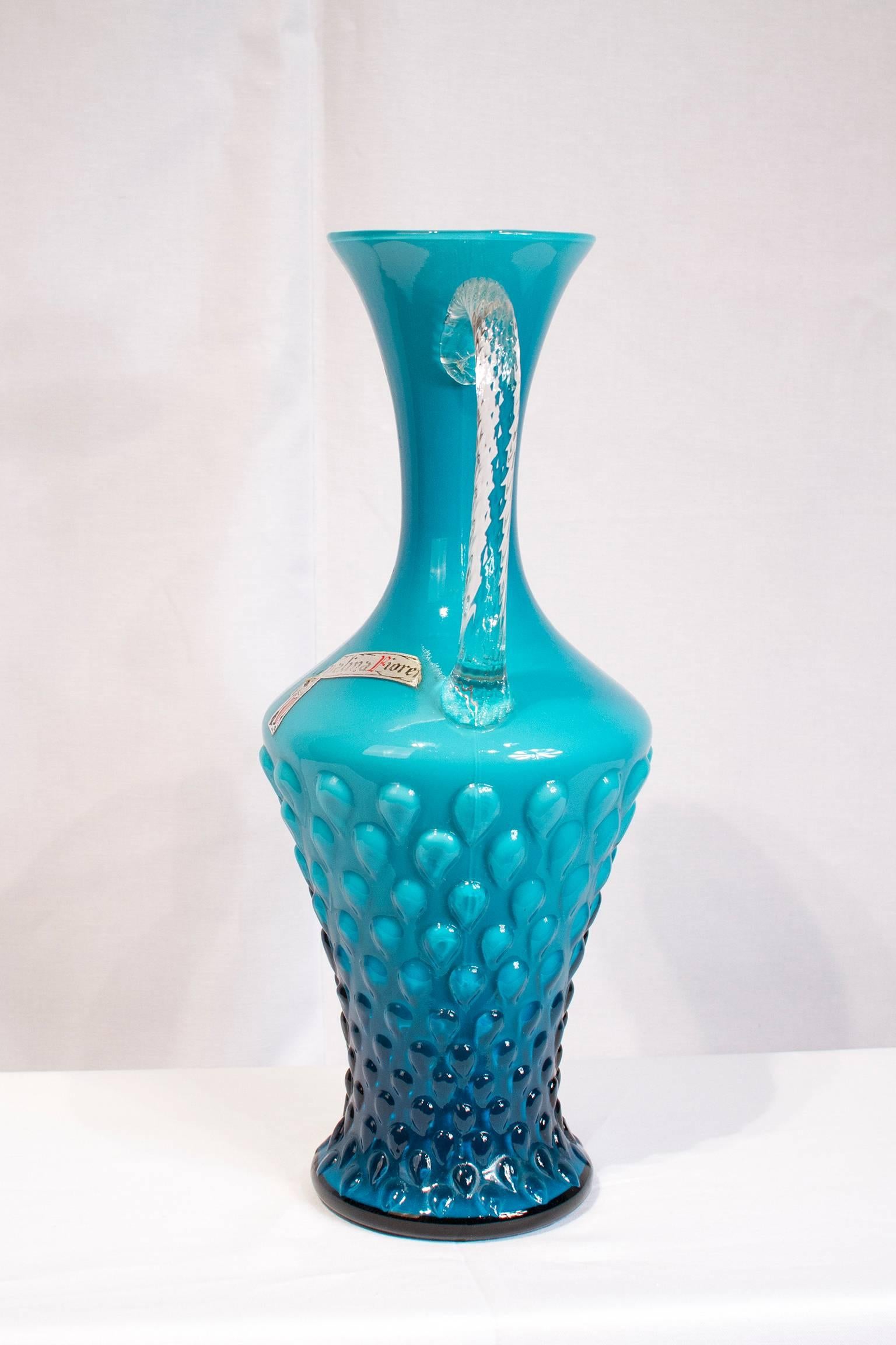 Mid-Century Modern Empoli Art Glass Pitcher For Sale