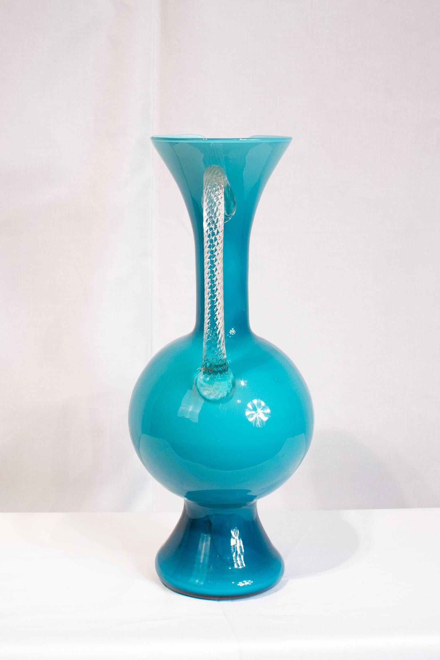 Mid-Century Modern Empoli Art Glass Pitcher For Sale