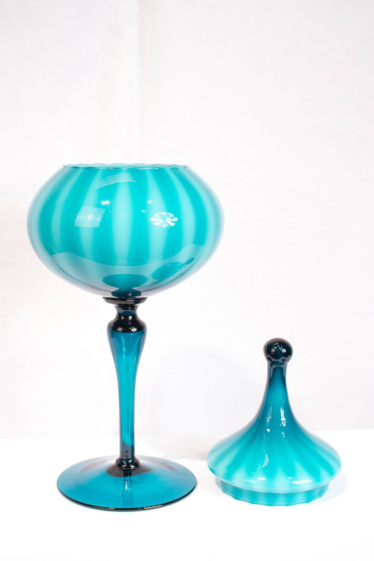 Italian Empoli art glass from the mid-20th century. Excellent condition.
Available in larger assortments.  
Please look at our Storefront page to browse our entire collection. 