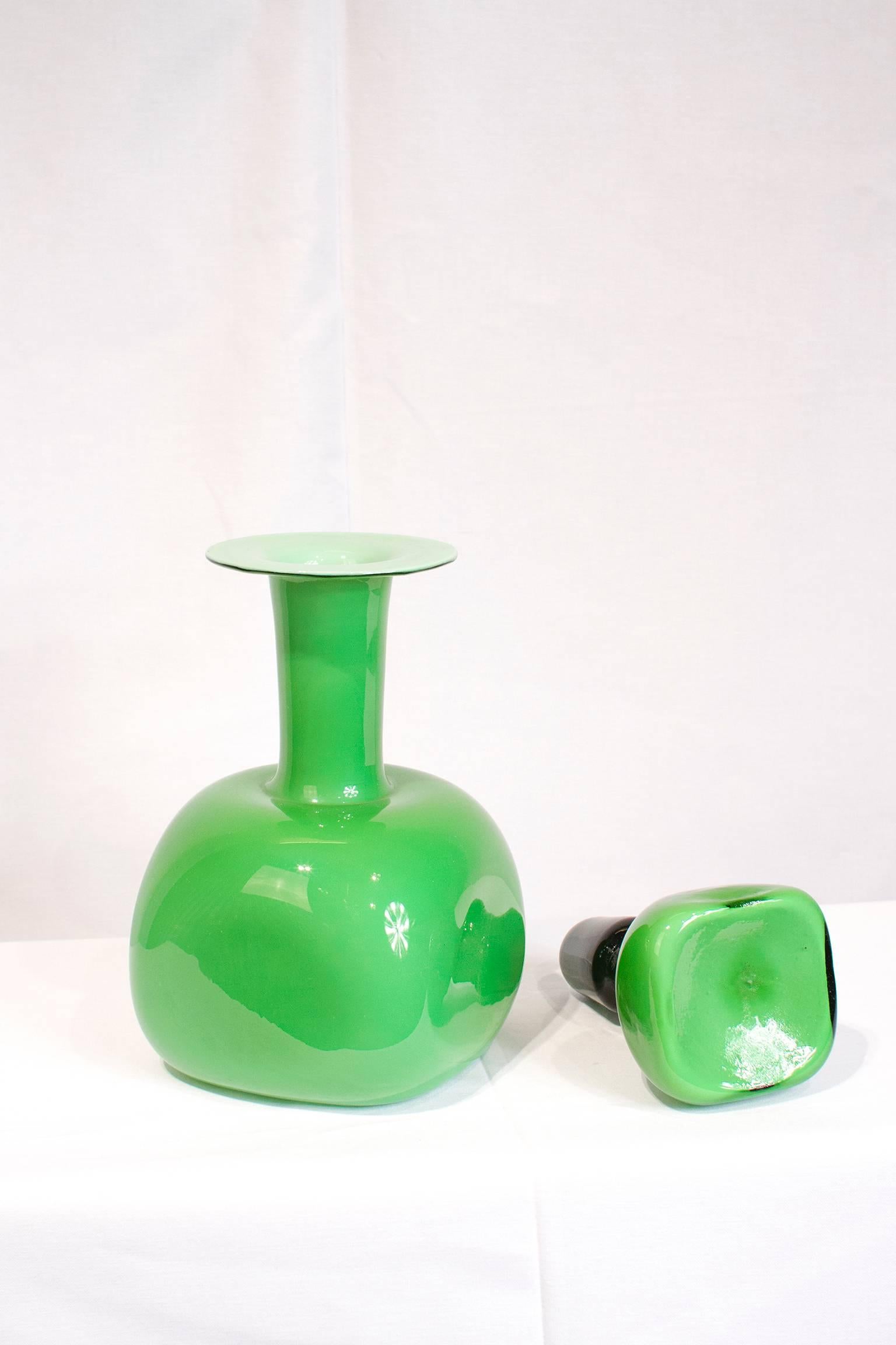 Otto Brauer green cased glass for Holmegaard, circa 1960. Excellent condition.
 
Please look at our storefront page to browse our entire collection. Please contact for delivery details.