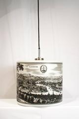 Pendant Light with Historical Pictures of Spa and Liège