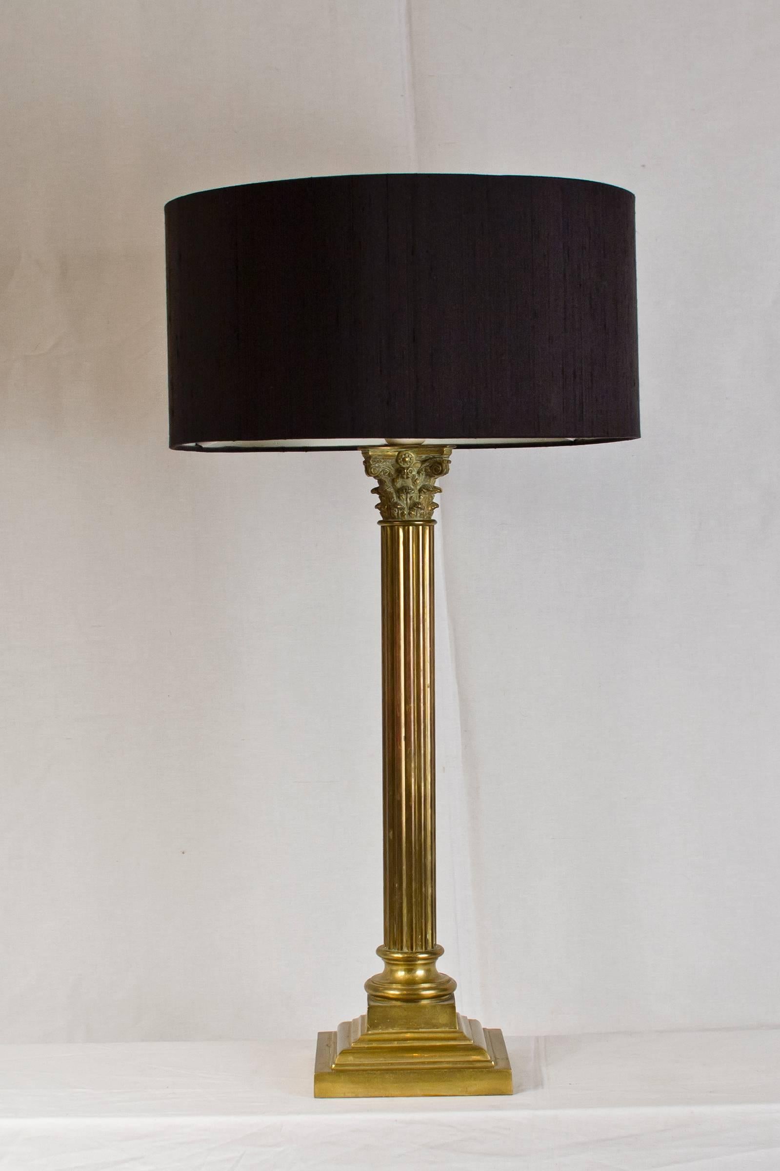 French column brass lamp.

Please contact us for delivery details.