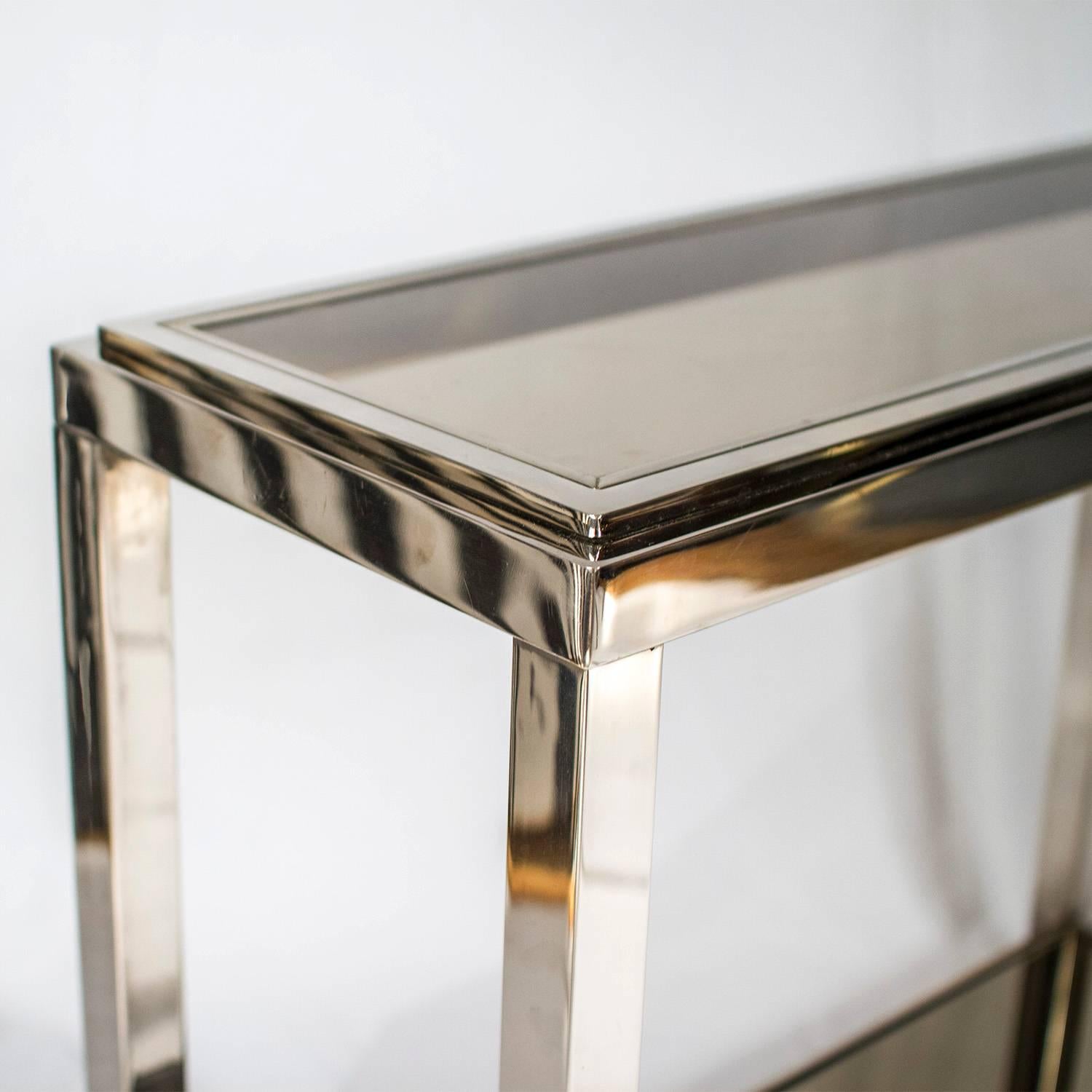 Chrome Console Table in the Style of Romeo Rega In Good Condition In Brussels, Brussels