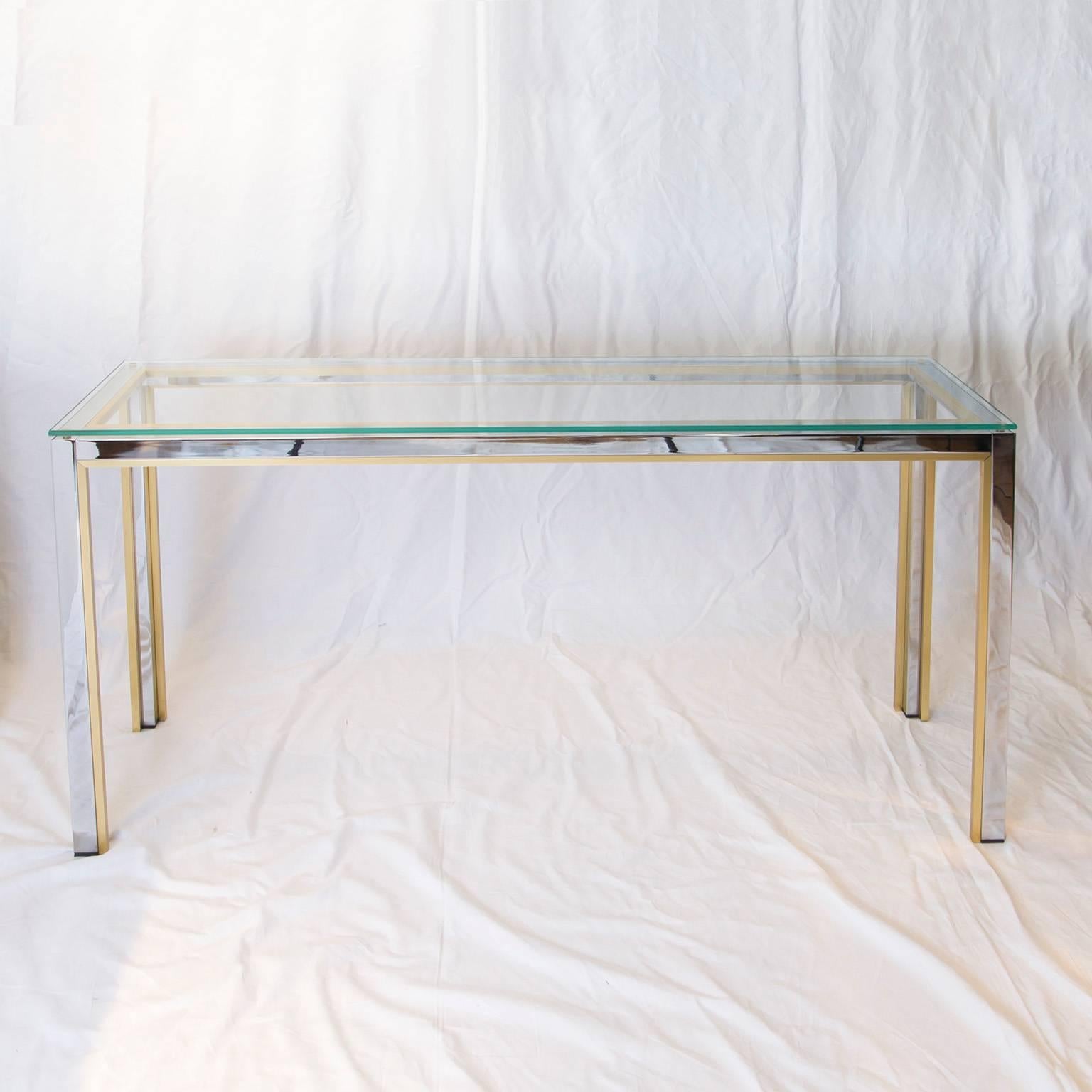 Brass Console Table by Romeo Rega For Sale