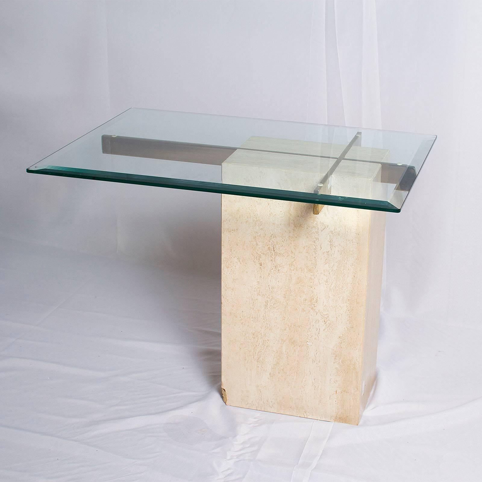Travertine side table attributed to Giovanni Offredi

Please contact us for delivery details.