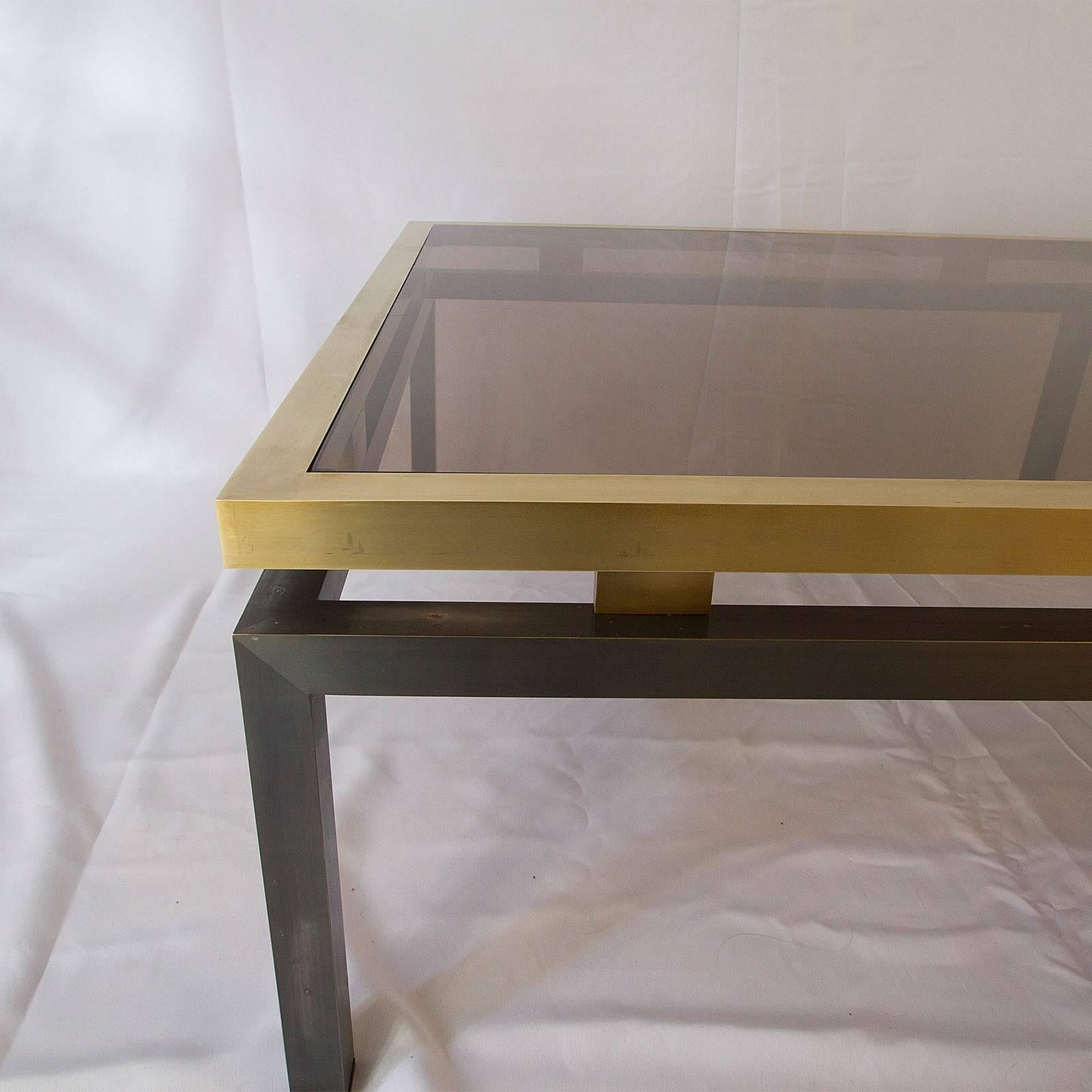 Brass Coffee Table Attributed to Guy Lefevre for Maison Jansen For Sale