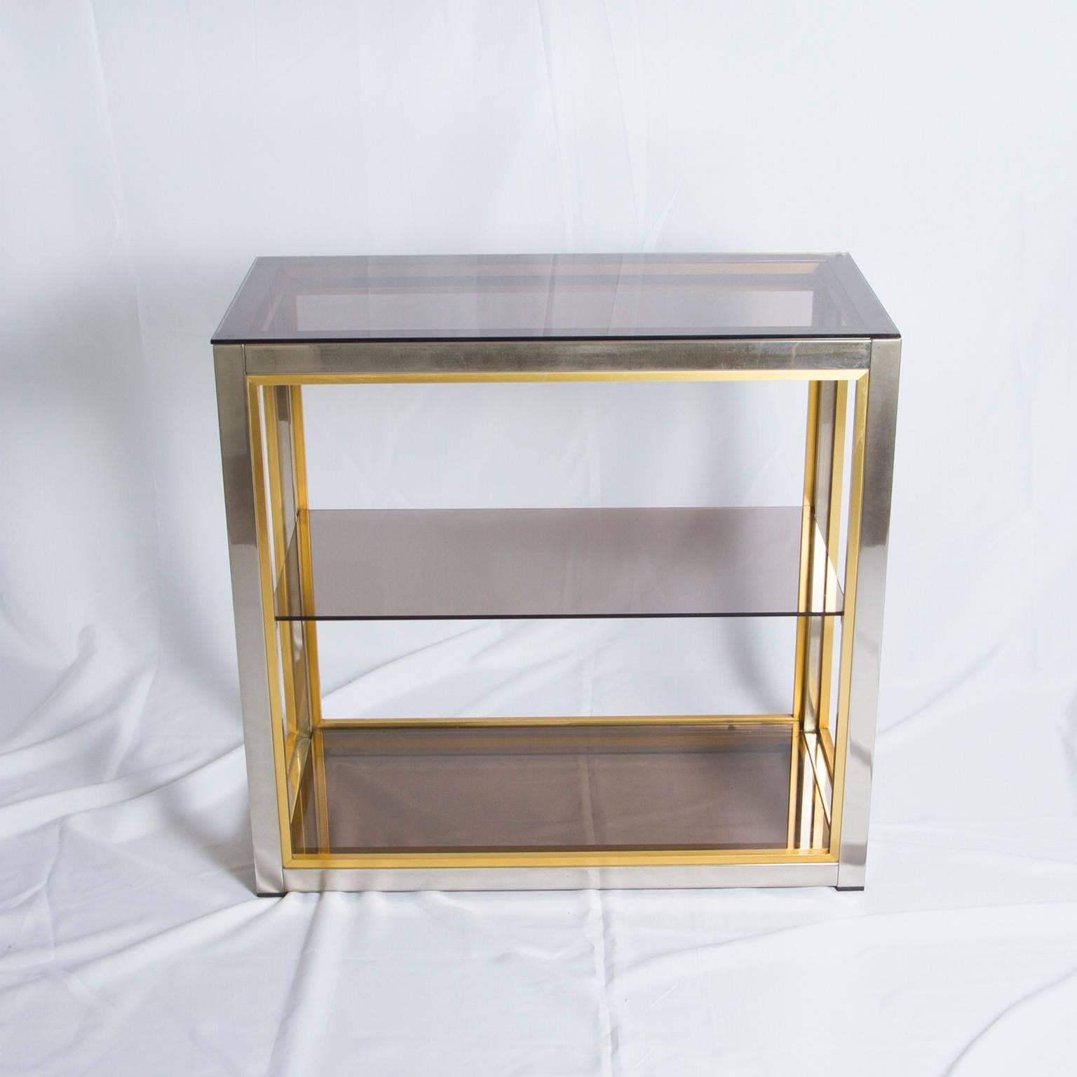 Mid-Century Modern Three-Tier Console Table by Romeo Rega For Sale