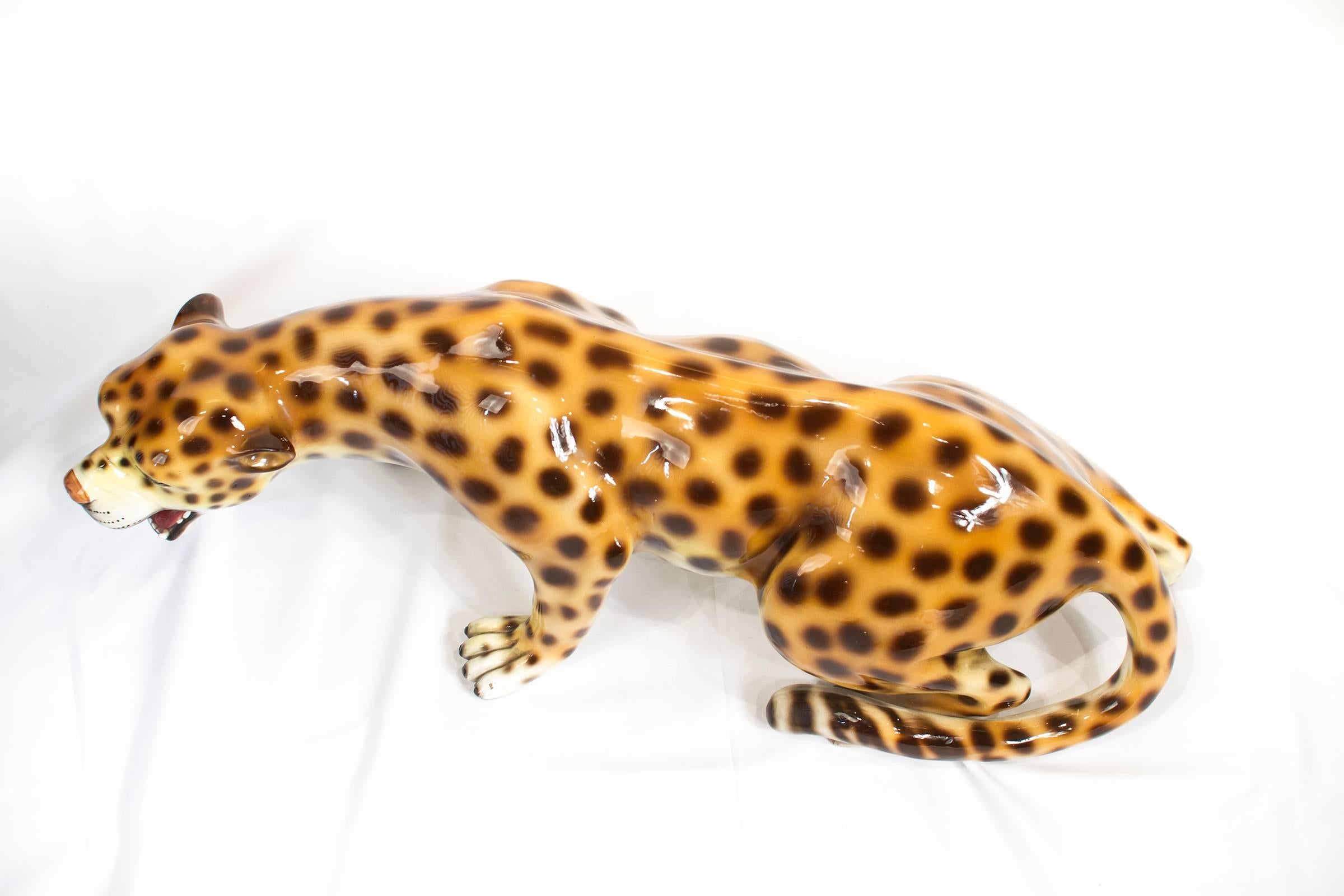 italian ceramic cheetah