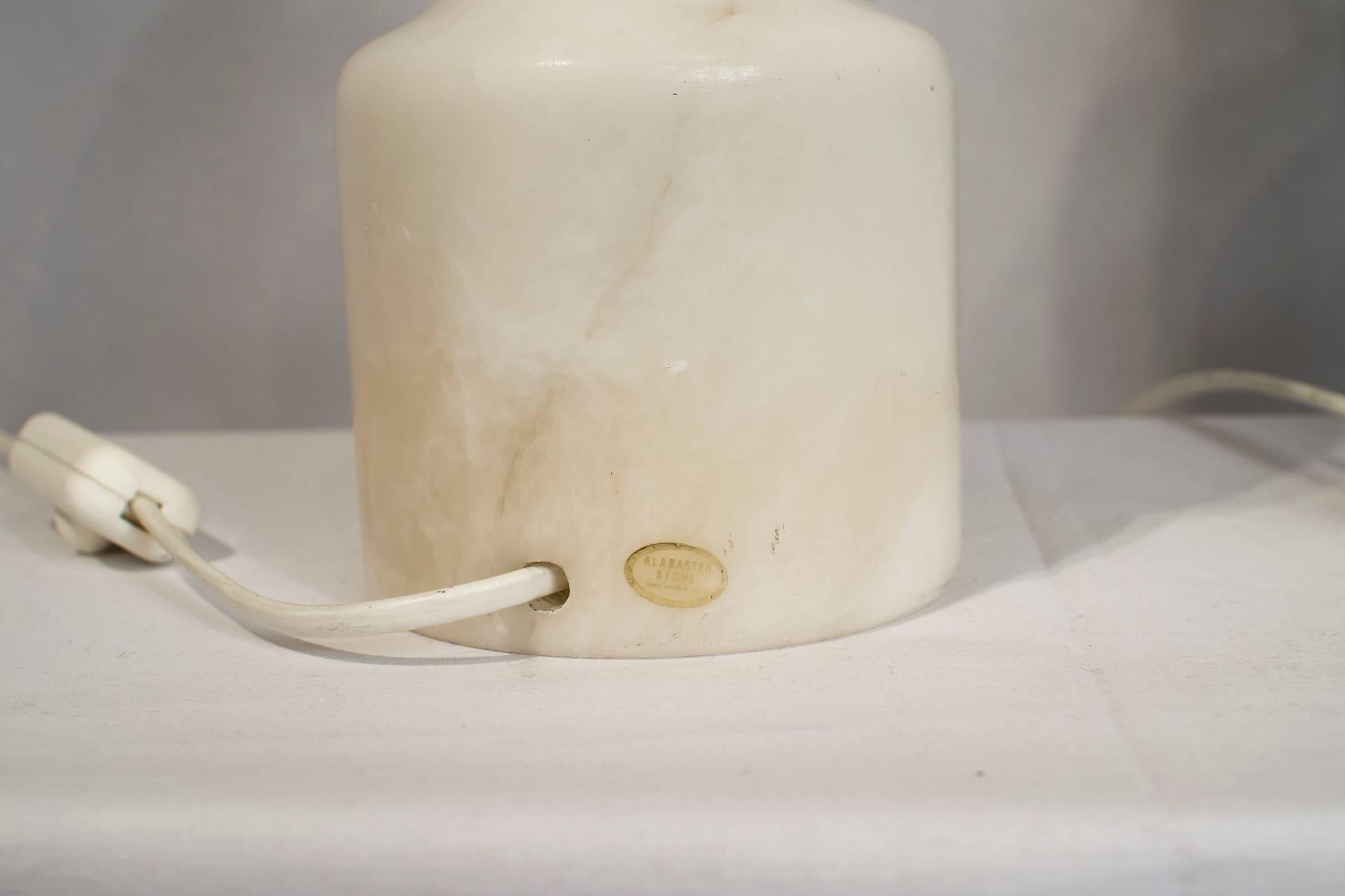 20th Century Pair of Italian Alabaster Lamps