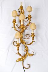 French Baroque Mid-Century Modern Wall Light