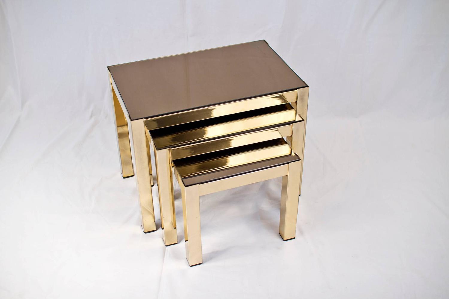 Gold Mirrored Nesting Tables Photos Table And Pillow