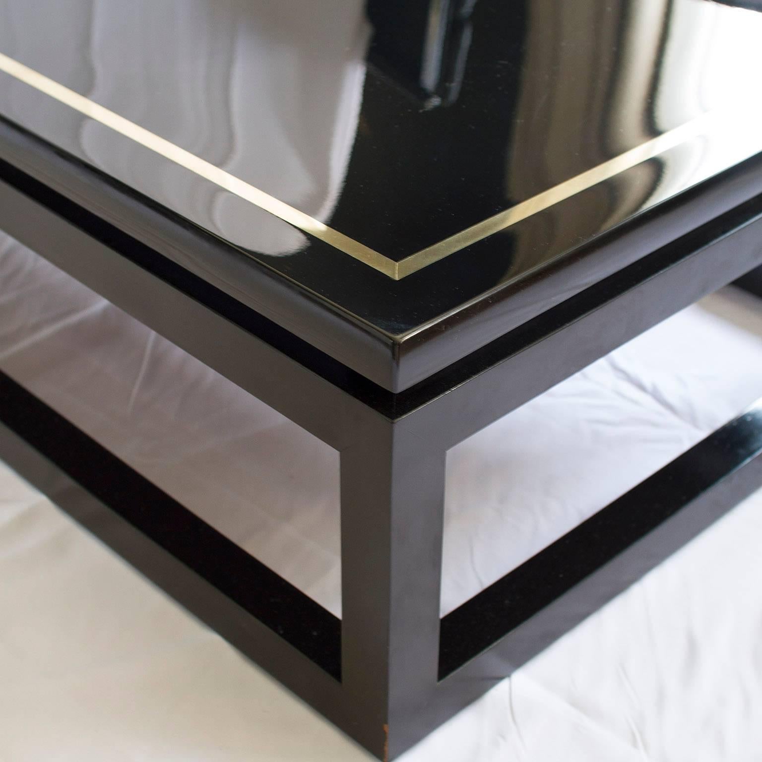 20th Century Black Lacquer Coffee Table