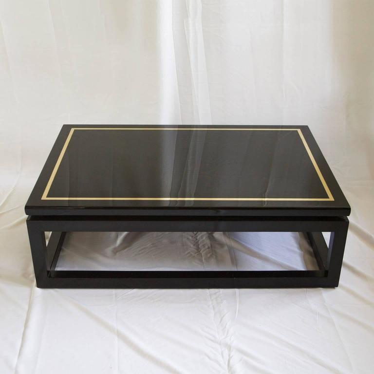 Black Lacquer Coffee Table at 1stDibs