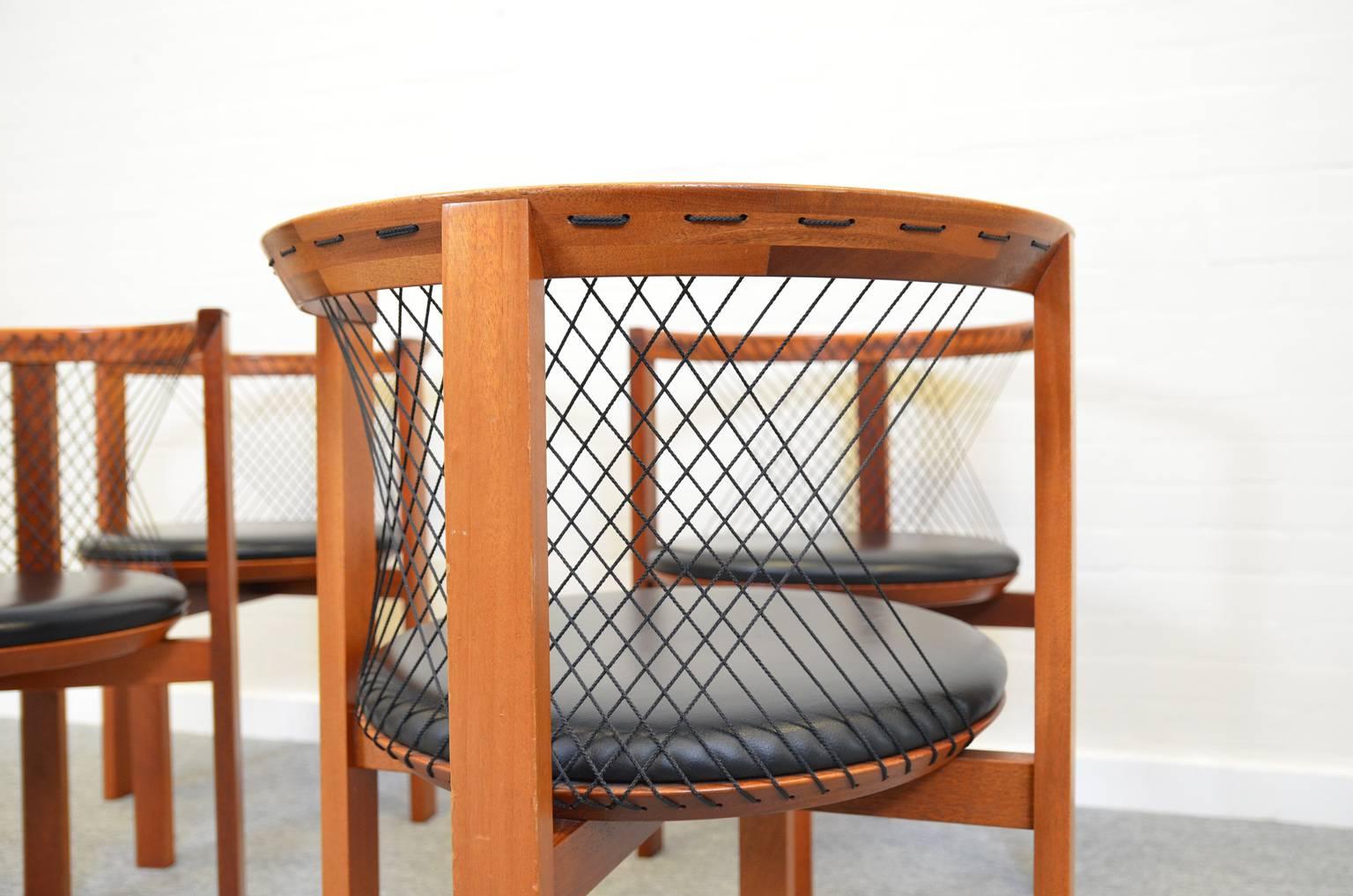 String Dining Chairs by Niels Jørgen Haugesen for Tranekaer In Excellent Condition In RHEEZERVEEN, Overijssel