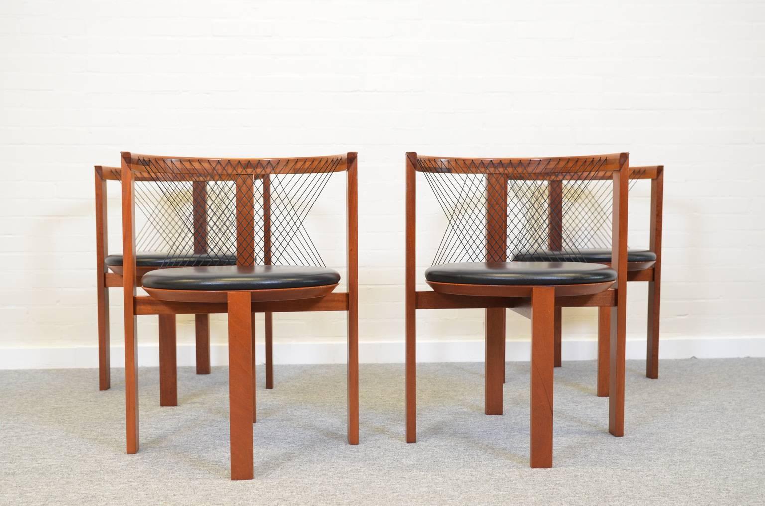 Danish String Dining Chairs by Niels Jørgen Haugesen for Tranekaer