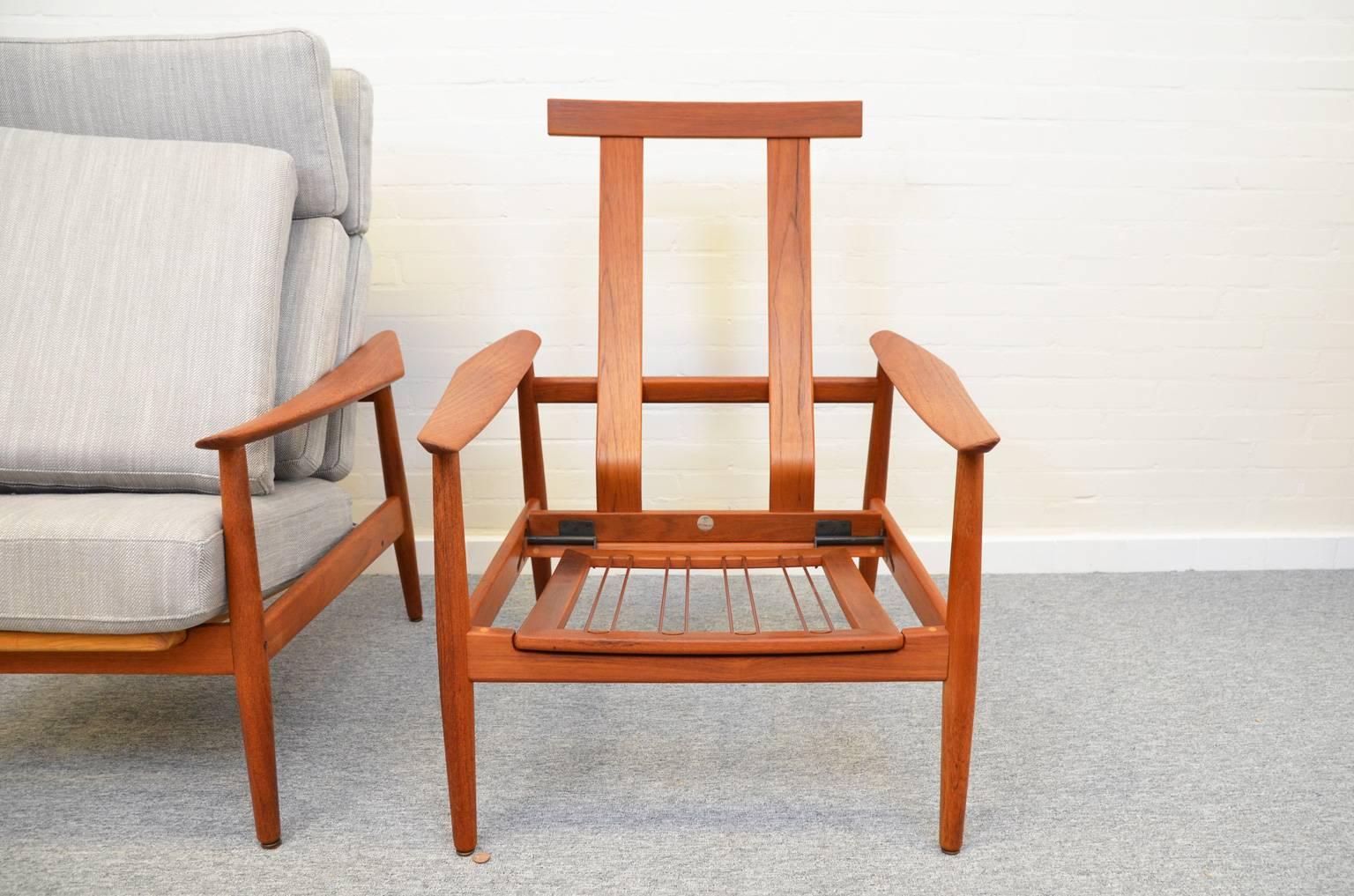 Mid-20th Century Scandinavian Modern Easy Chairs FD164 by Arne Vodder for France & Son, Denmark