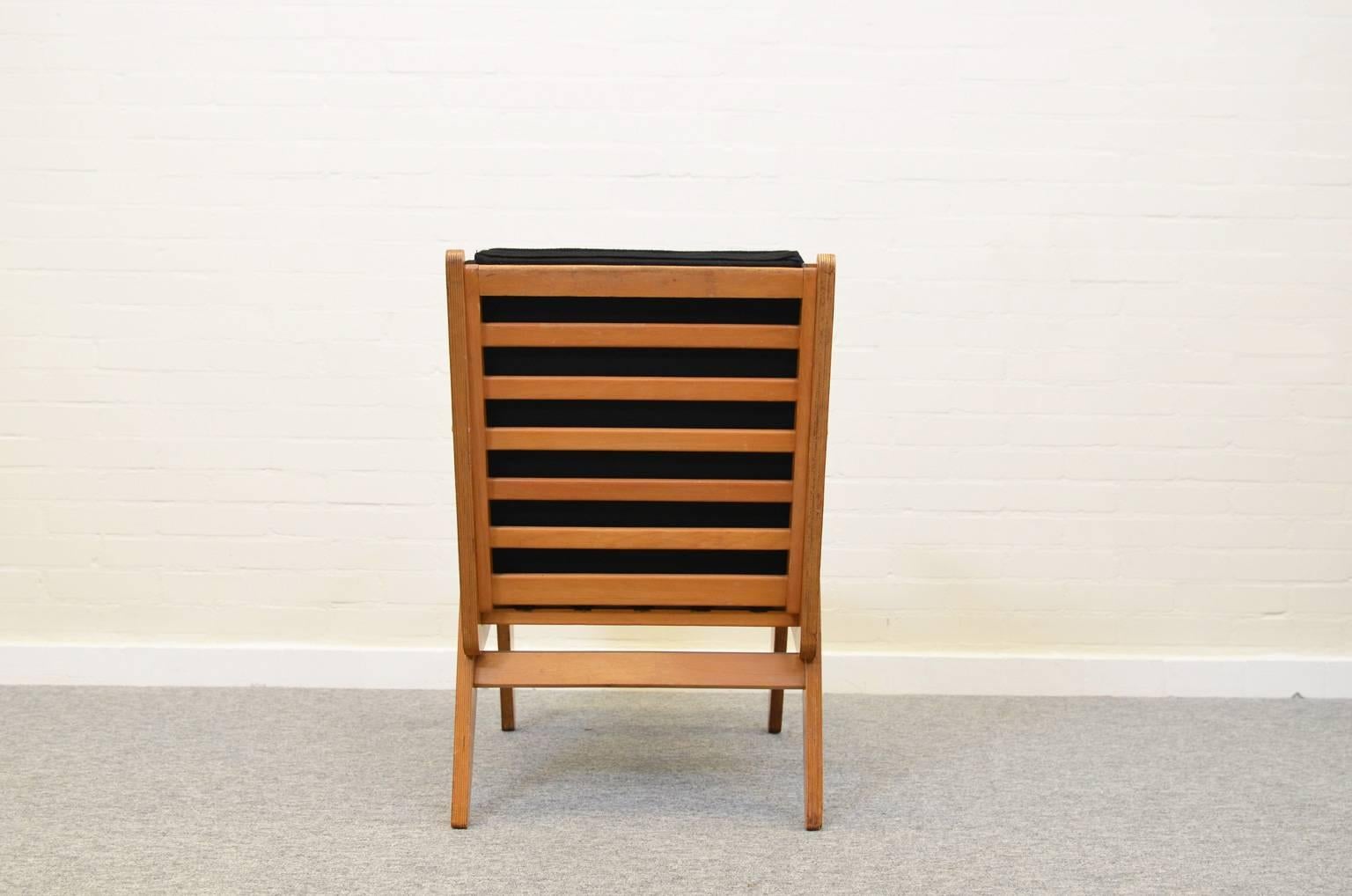 Mid-Century Modern Plywood Midcentury Sliedrecht Chair for 't Spectrum, Netherlands