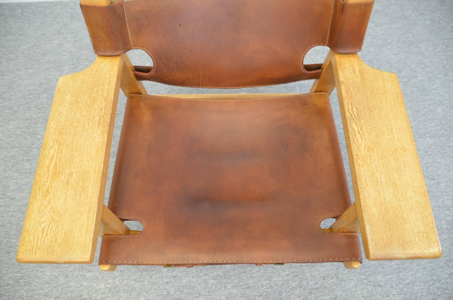 Patinated Spanish Chair by Børge Mogensen