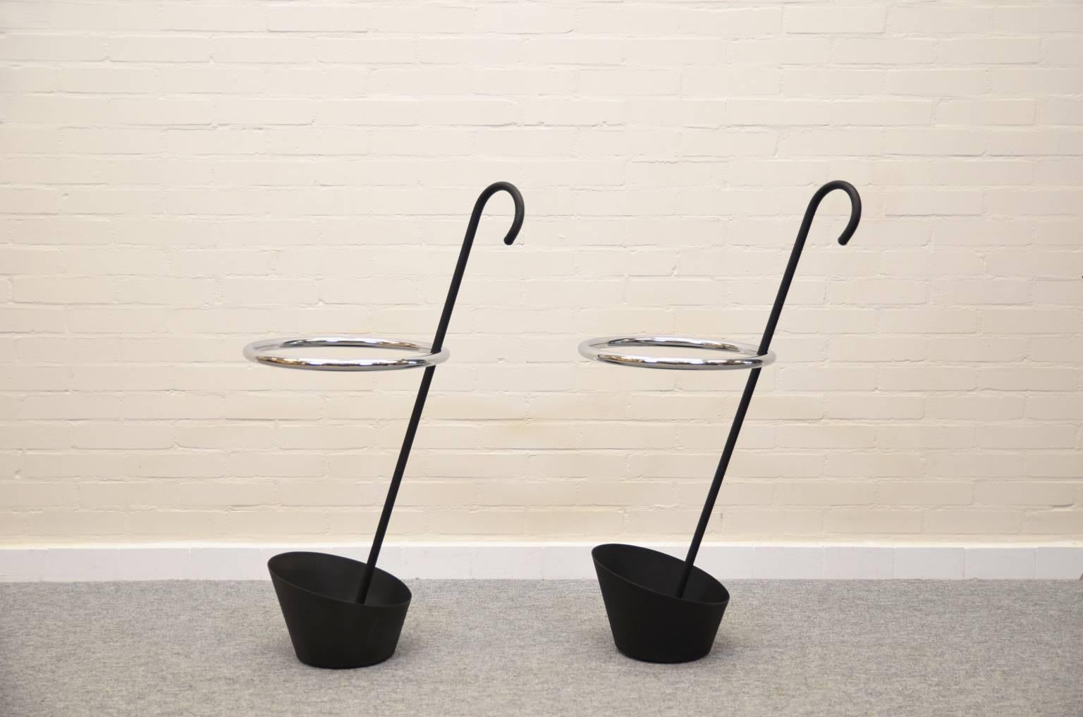 The perspective and balance of this umbrella stand provide an exciting and humorous design; a perfect combination of form and function.
 
