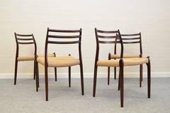 Chaises de salle à manger Niels O. Møller Modèle 78