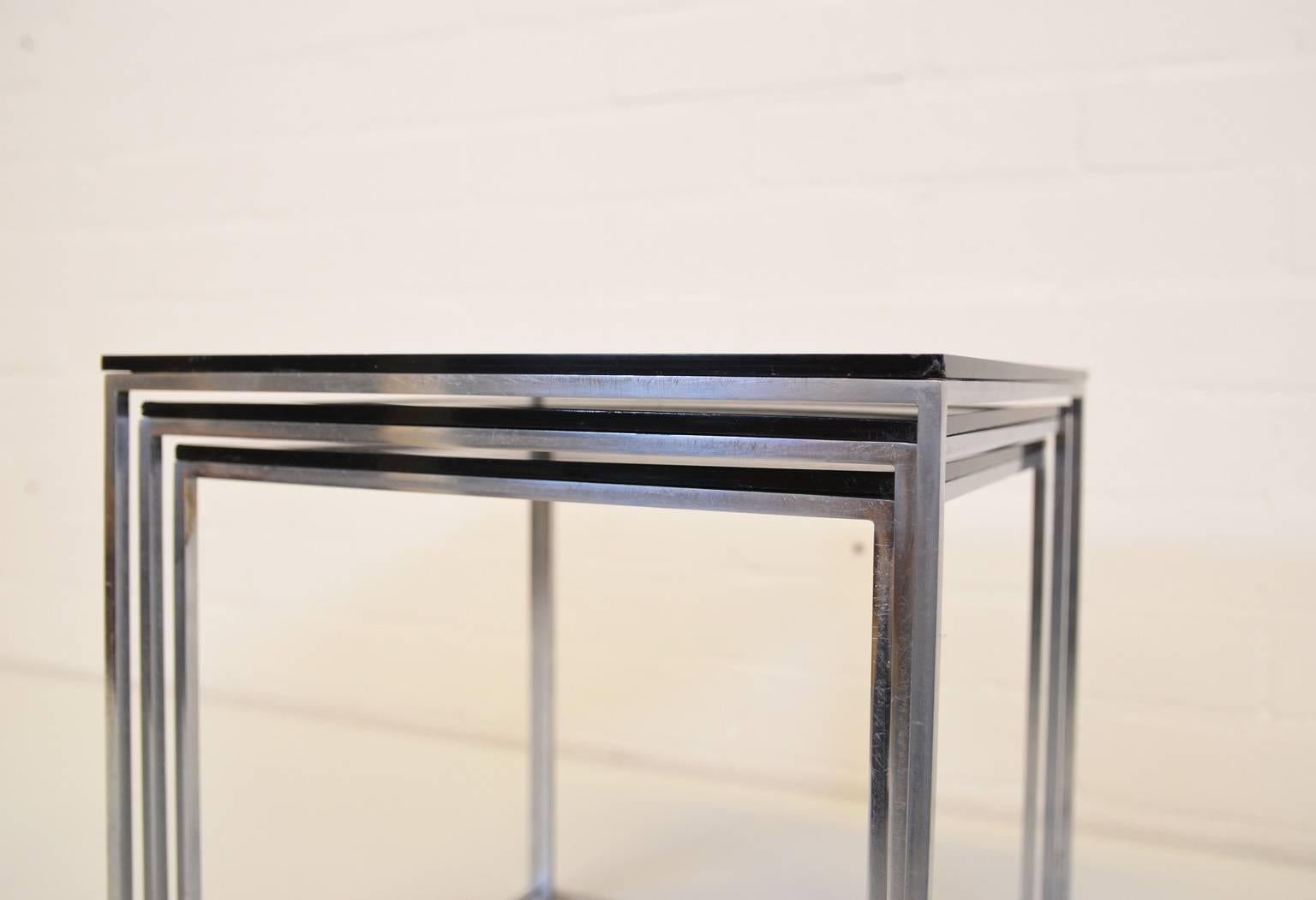 Mid-Century Modern Poul Kjaerholm Nesting Tables PK 71 for E. Kold Kristensen, Denmark  For Sale