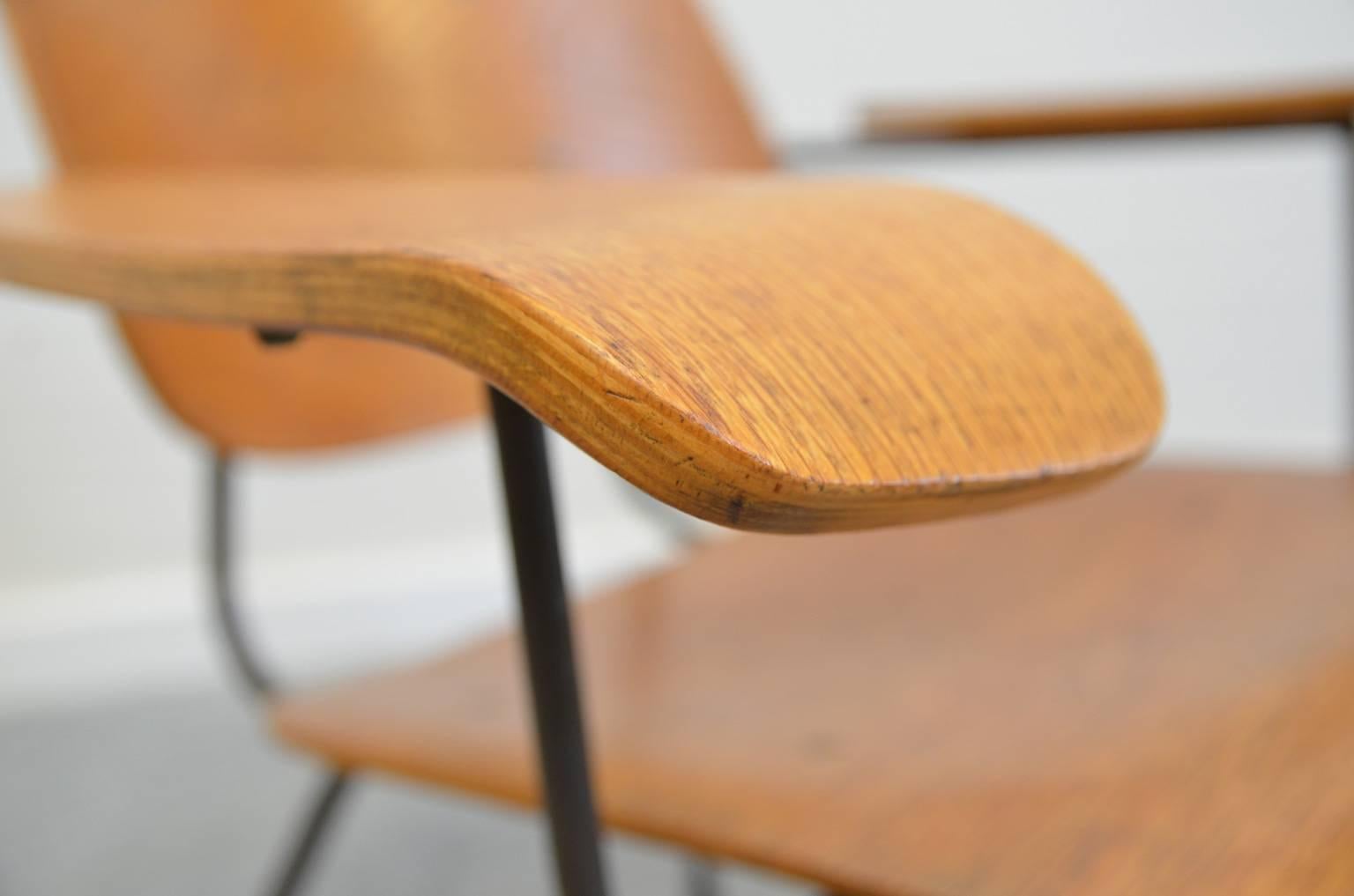 Easy Chairs Model 8000 in Oak by Tjerk Reijenga for Pilastro, Netherlands 2
