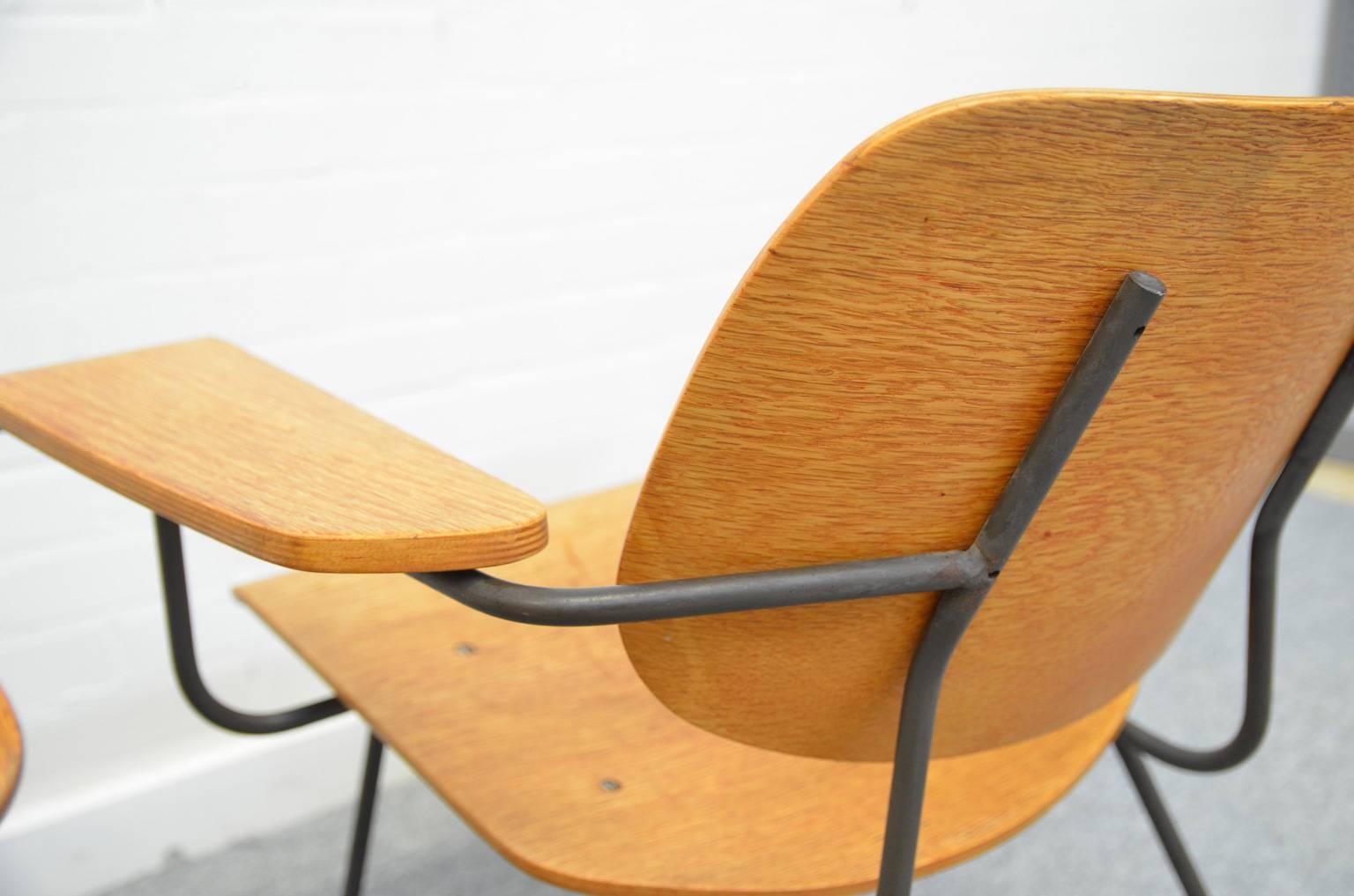 Easy Chairs Model 8000 in Oak by Tjerk Reijenga for Pilastro, Netherlands 1