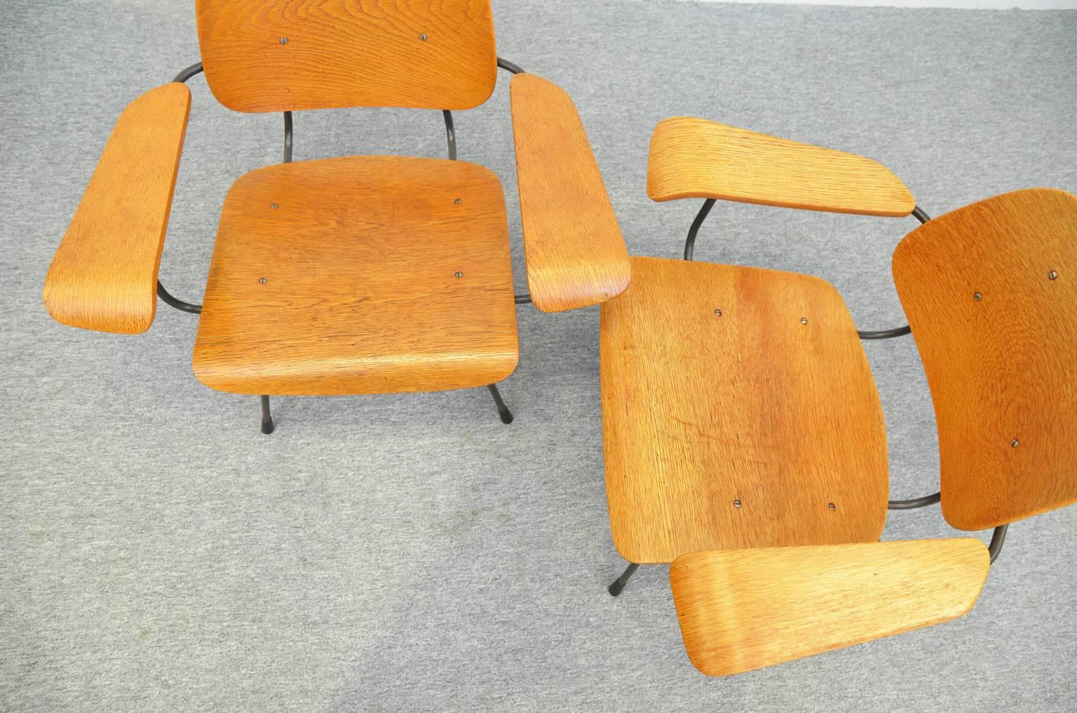 Easy Chairs Model 8000 in Oak by Tjerk Reijenga for Pilastro, Netherlands In Good Condition In RHEEZERVEEN, Overijssel