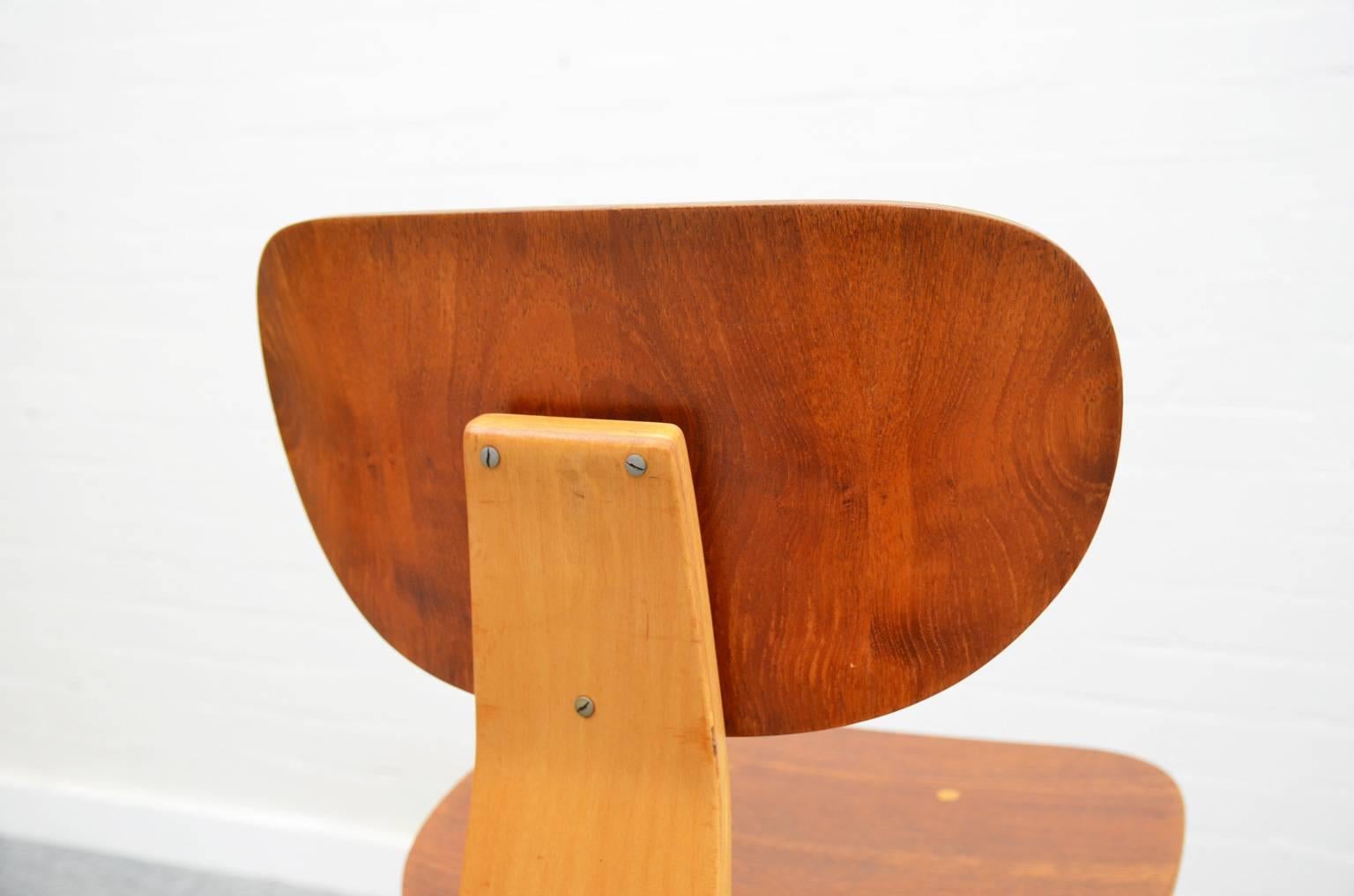 Veneer Side chair SB02 for UMS Pastoe by Cees Braakman