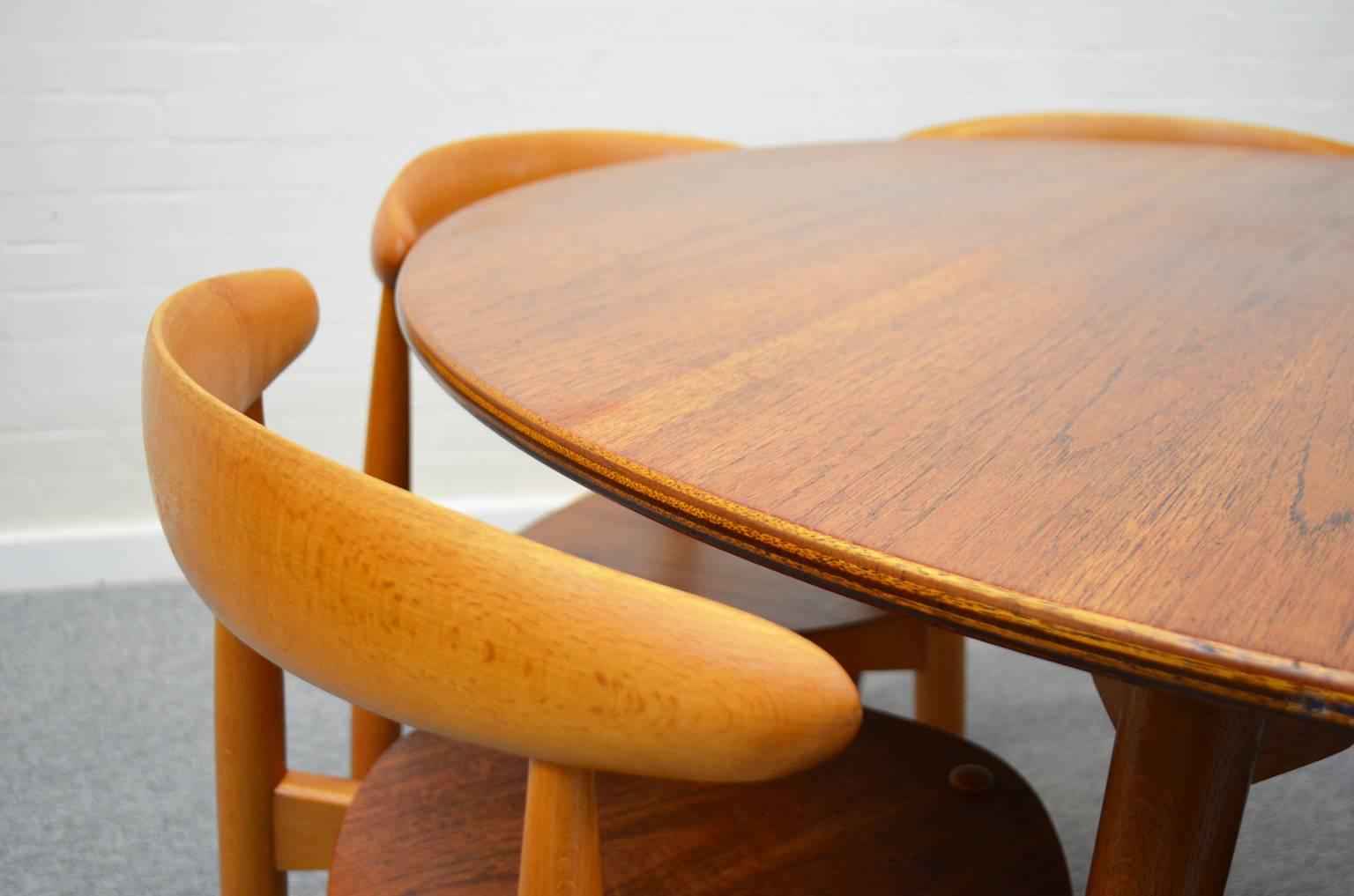 Heart Dining Set by Hans J. Wegner for Fritz Hansen In Good Condition In RHEEZERVEEN, Overijssel
